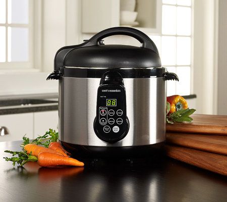 Cooks Essentials 4.22 QT Electric Pressure Cooker Model 99740 Black  Stainless