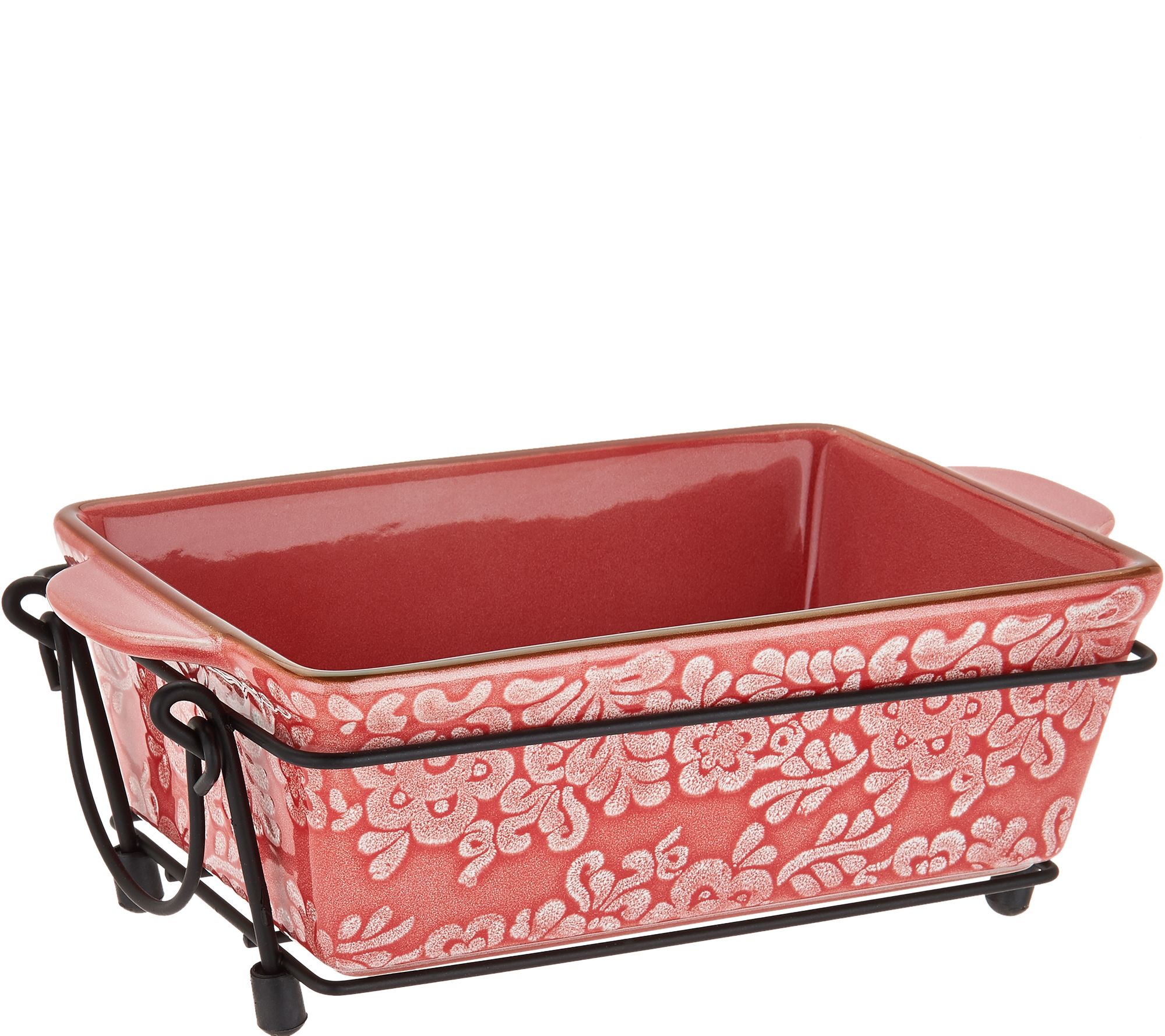 "As Is" Cook's Essentials Charlotte 3pc Ceramic Bakers with Wire Racks