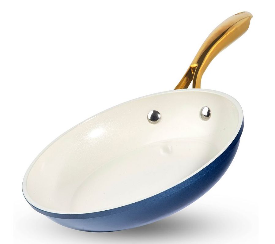 Gotham Steel Navy 10'' Nonstick Fry Pan with Go ld Handles