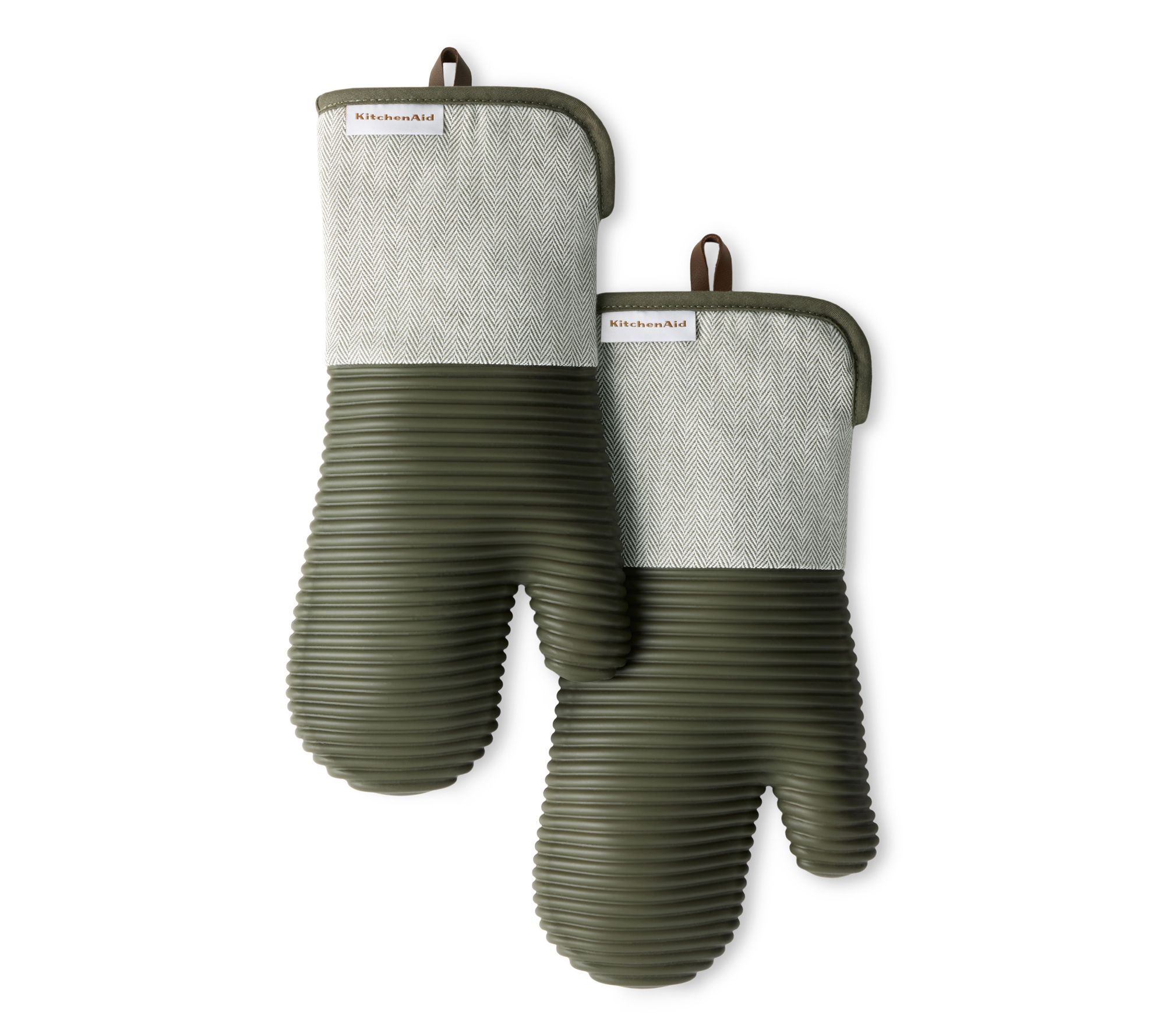 KitchenAid Evergreen Design Series HerringboneOven Mitts Set