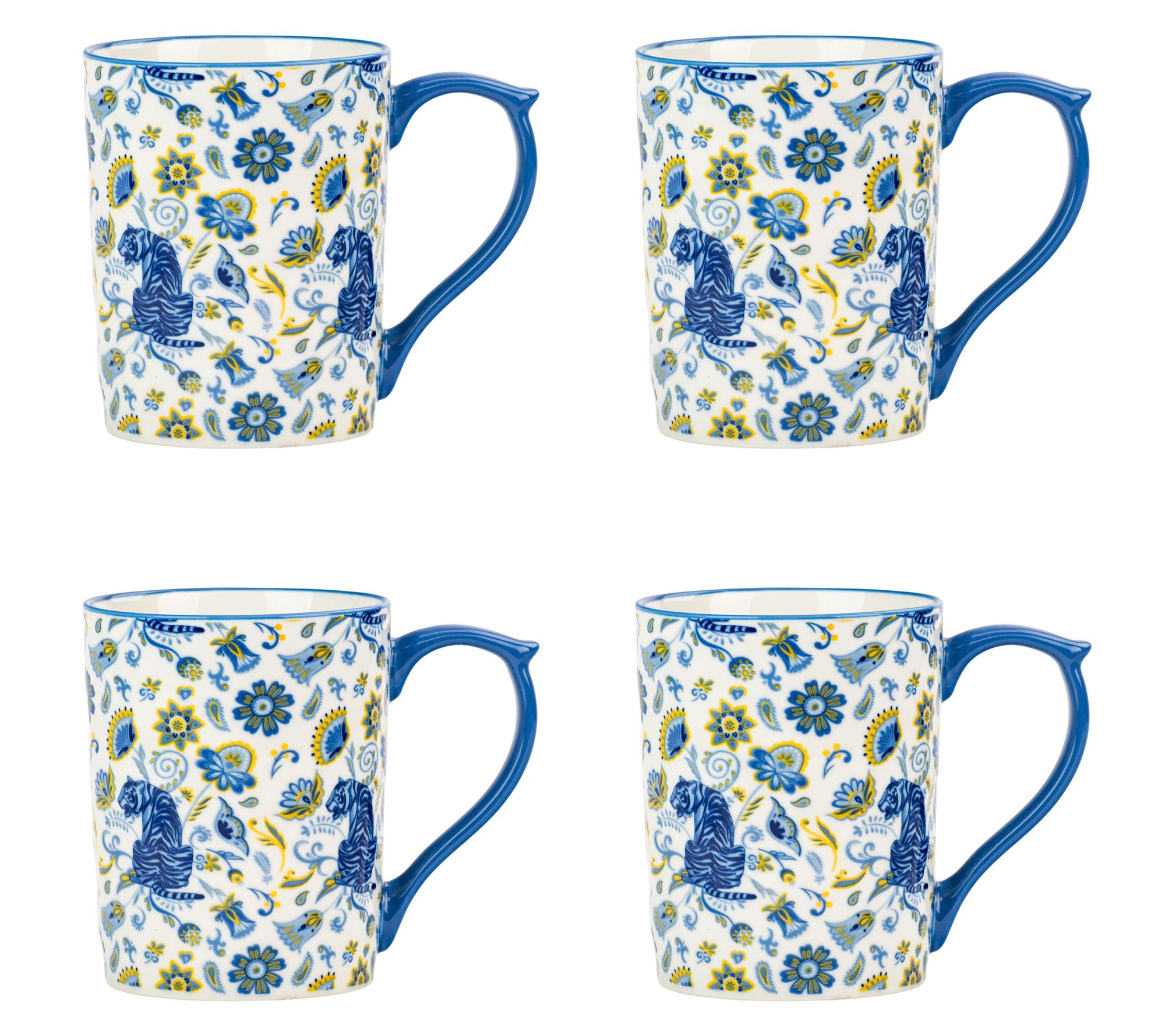 10 Strawberry Street Set of 4 Sylvie Mugs