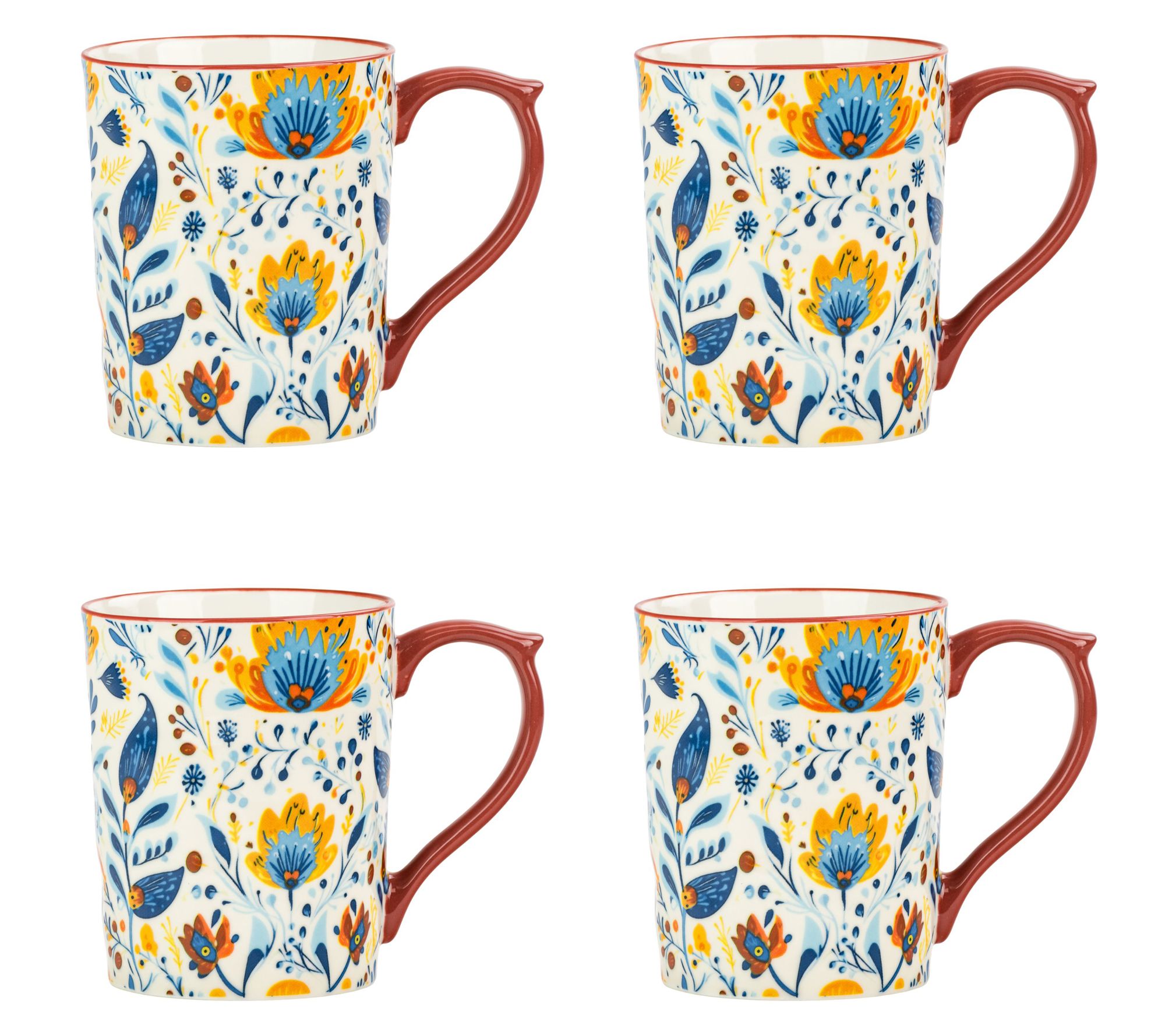 10 Strawberry Street Set of 4 Sylvie Mugs