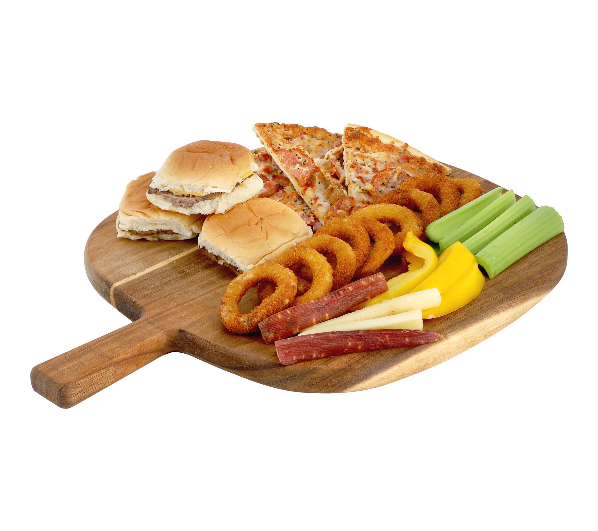 MegaChef 13in Acacia Wood Butcher Cutting Boardwith Handle