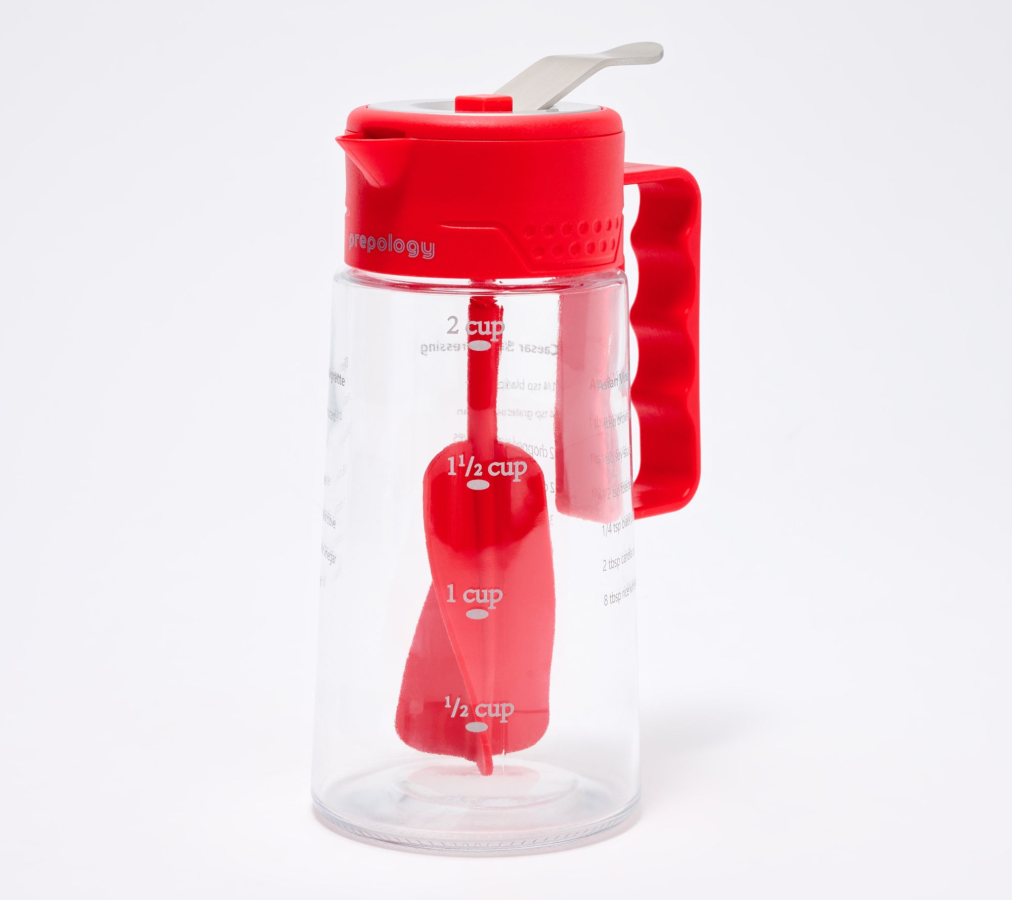 "As Is" Prepology 17oz Glass Salad Dressing & Marinade Mixer