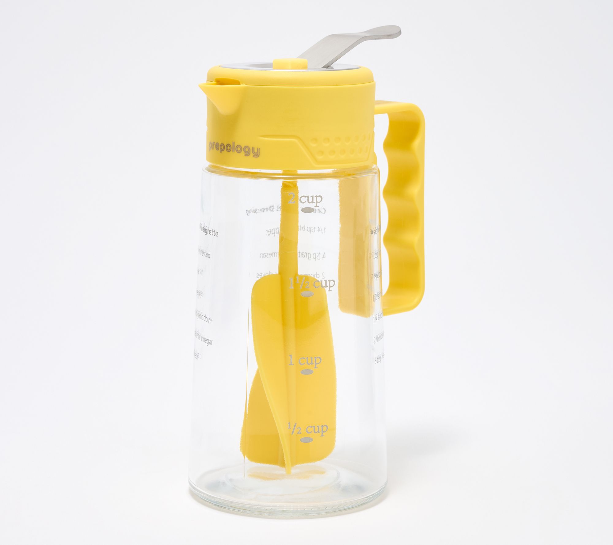 "As Is" Prepology 17oz Glass Salad Dressing & Marinade Mixer