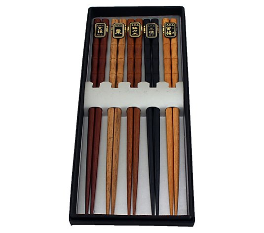 BergHOFF Set of Five Wooden Chopsticks