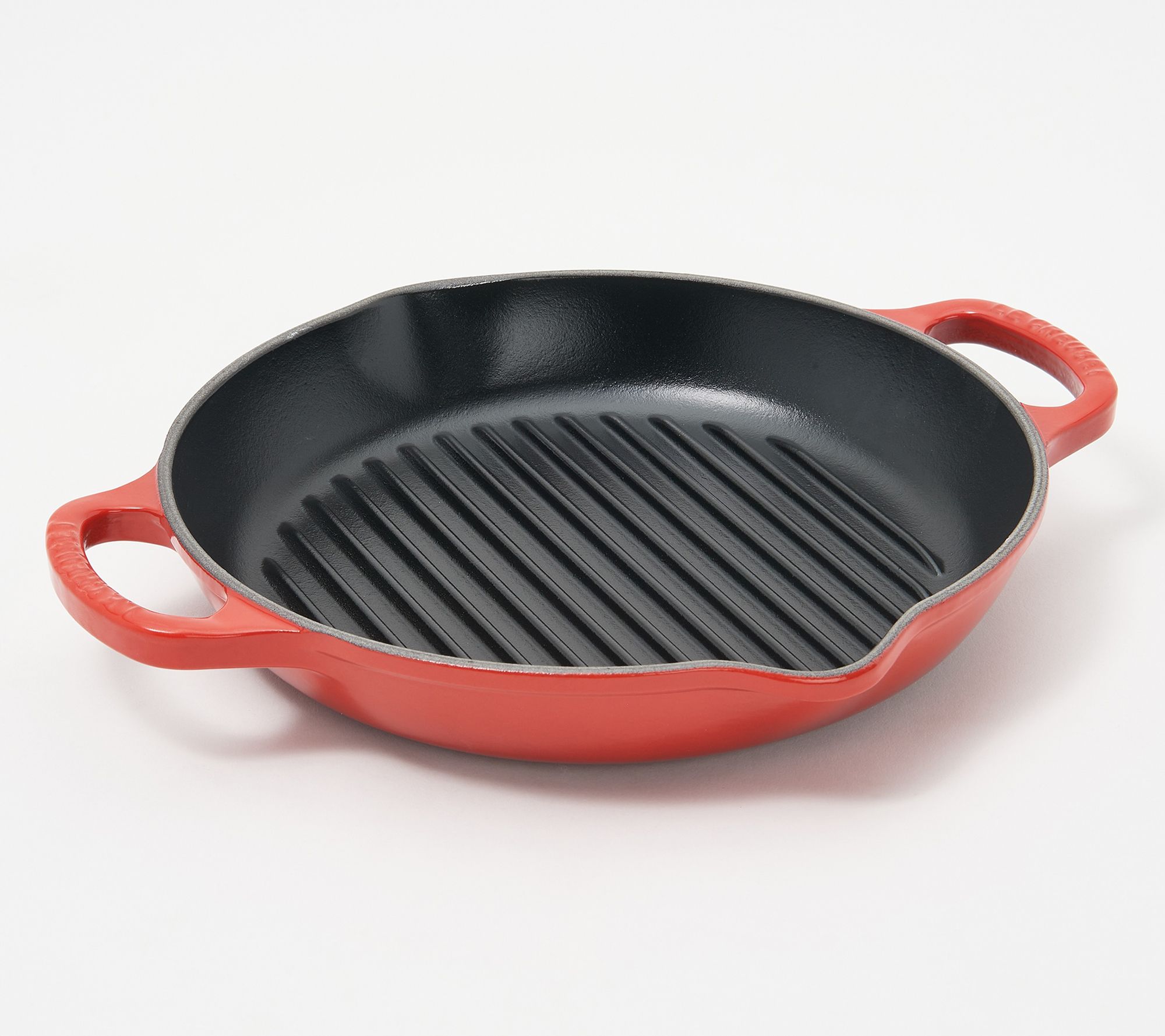 Le Creuset 30 Red 12 Inch Skillet Frying Pan France Double Spout
