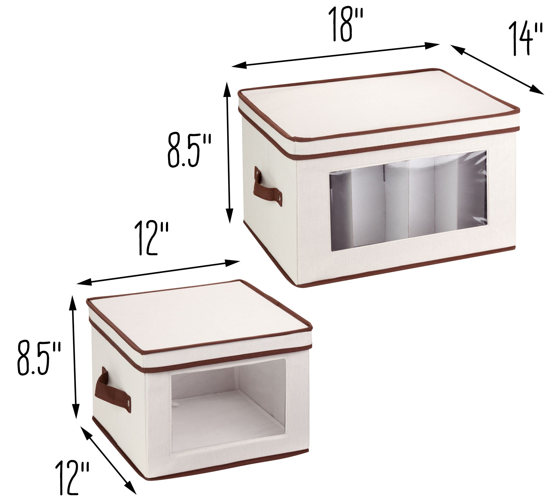 HoneyCanDo 2Pack Dishware and Closet Storage Boxes