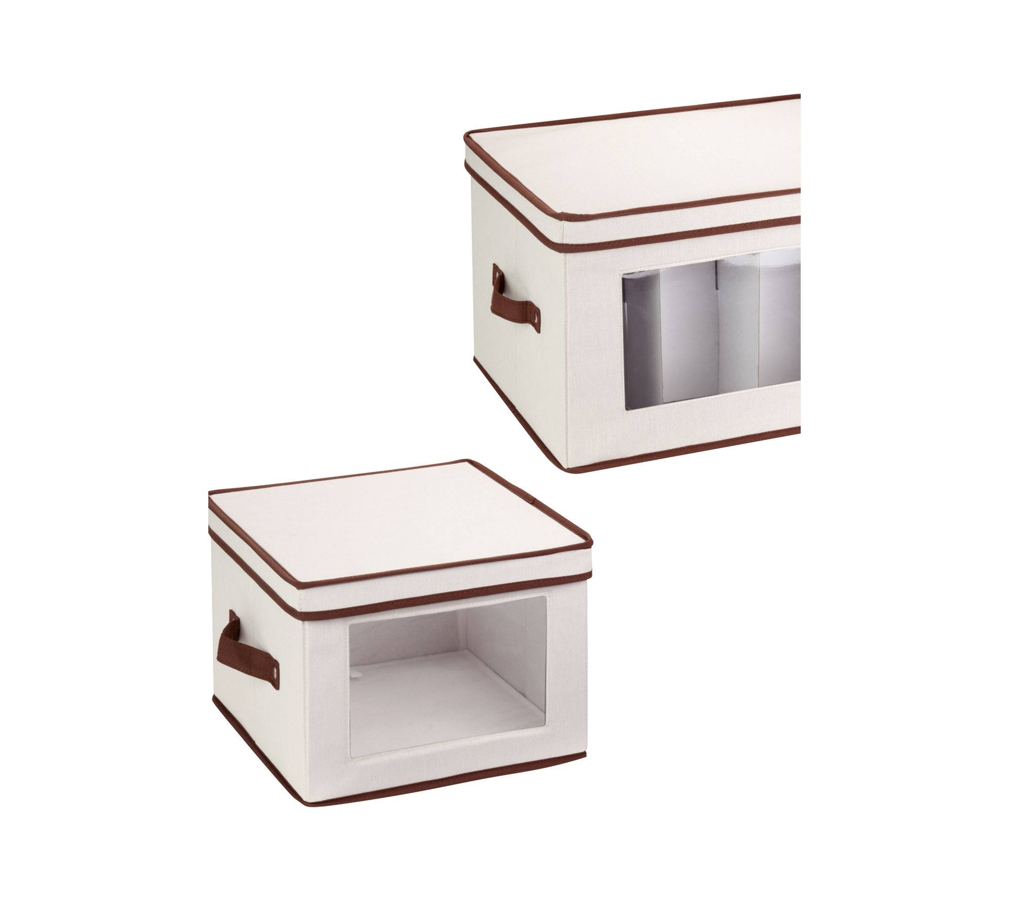 HoneyCanDo 2Pack Dishware and Closet Storage Boxes