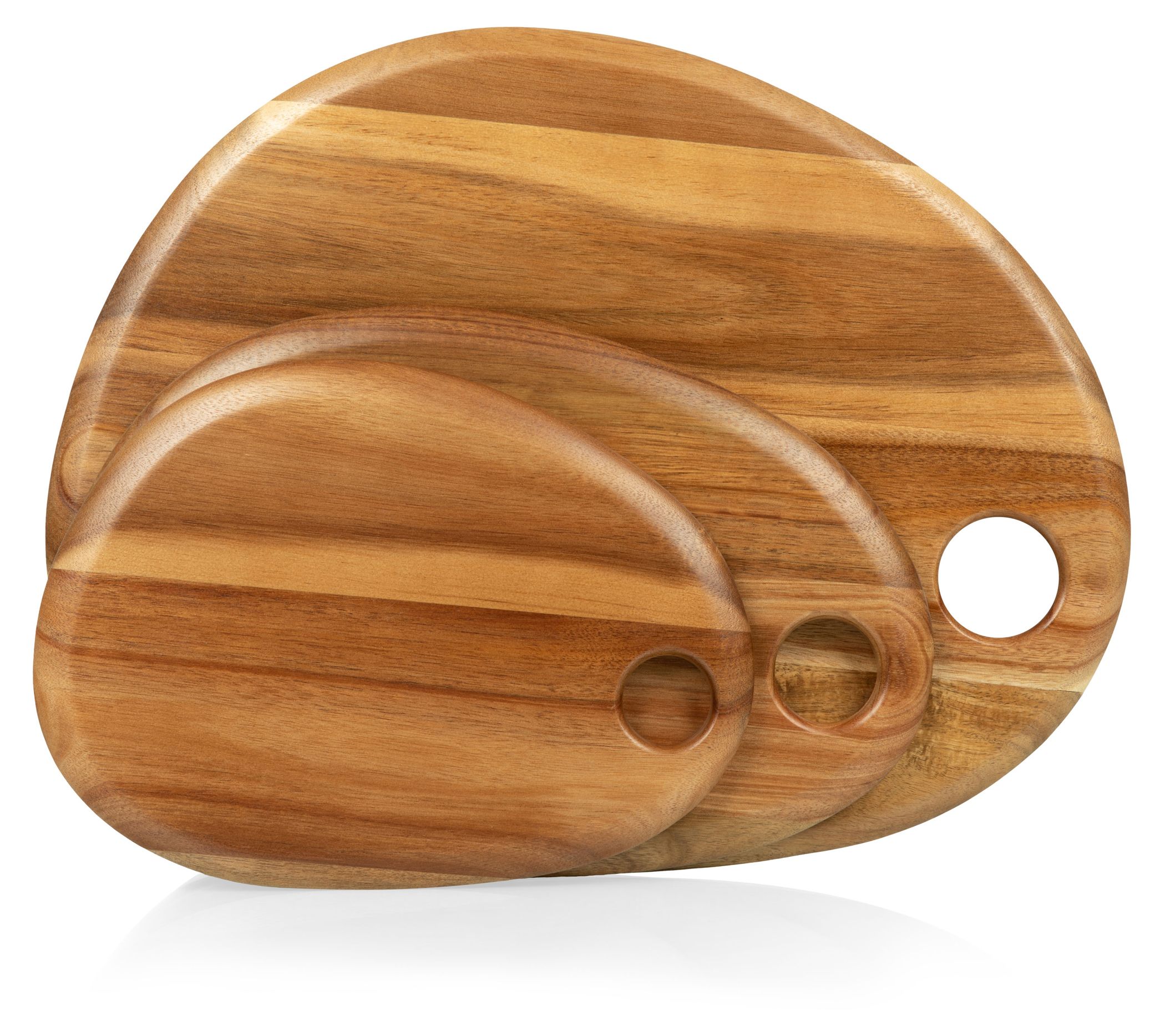 Toscana Set of 3 Pebble Shaped Acacia Serving Boards