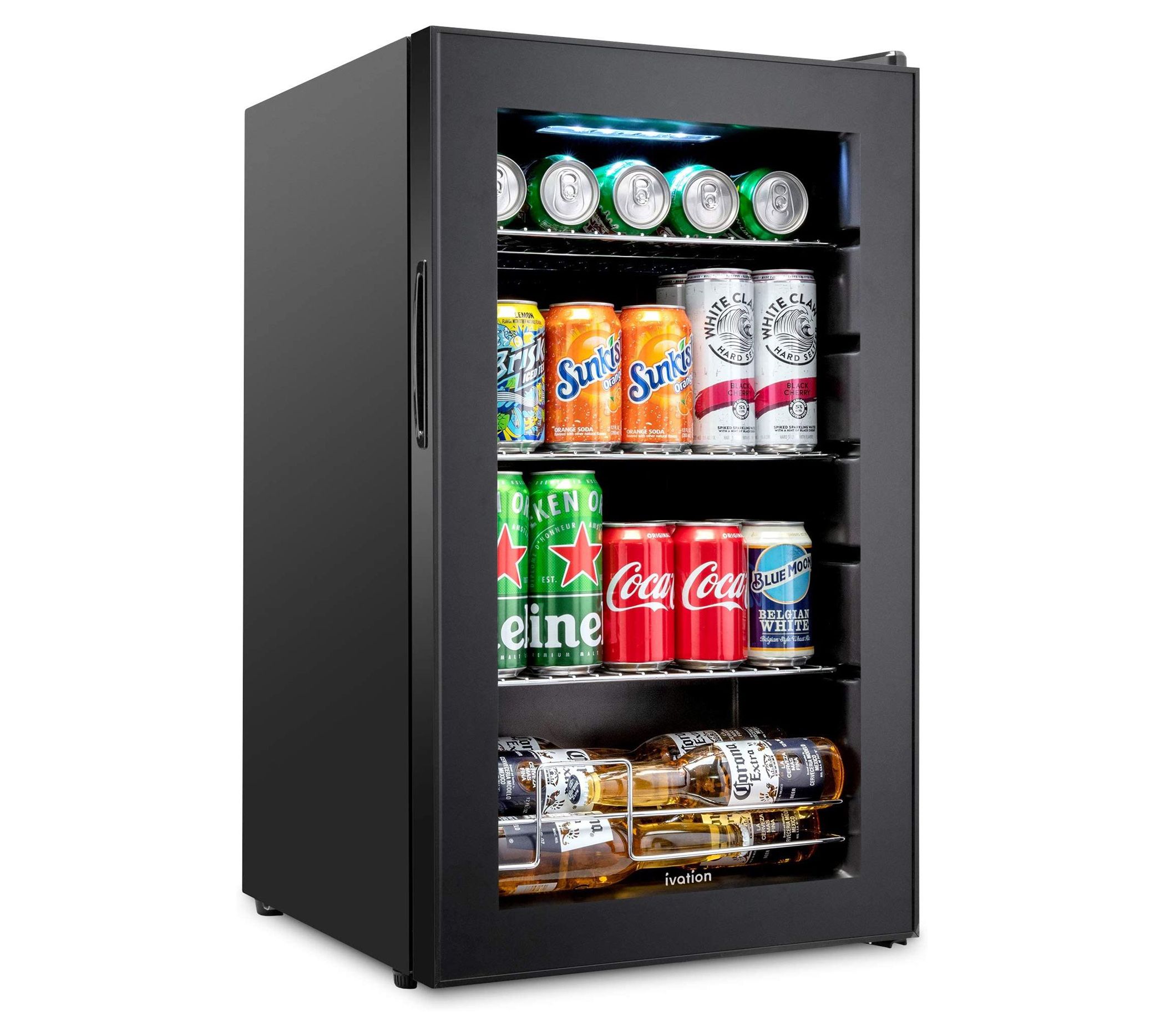 Newair 60 Can Beverage Fridge With Glass Door, Small Freestanding Mini  Fridge In Black, Perfect For Beer, Snacks Or Soda : Target