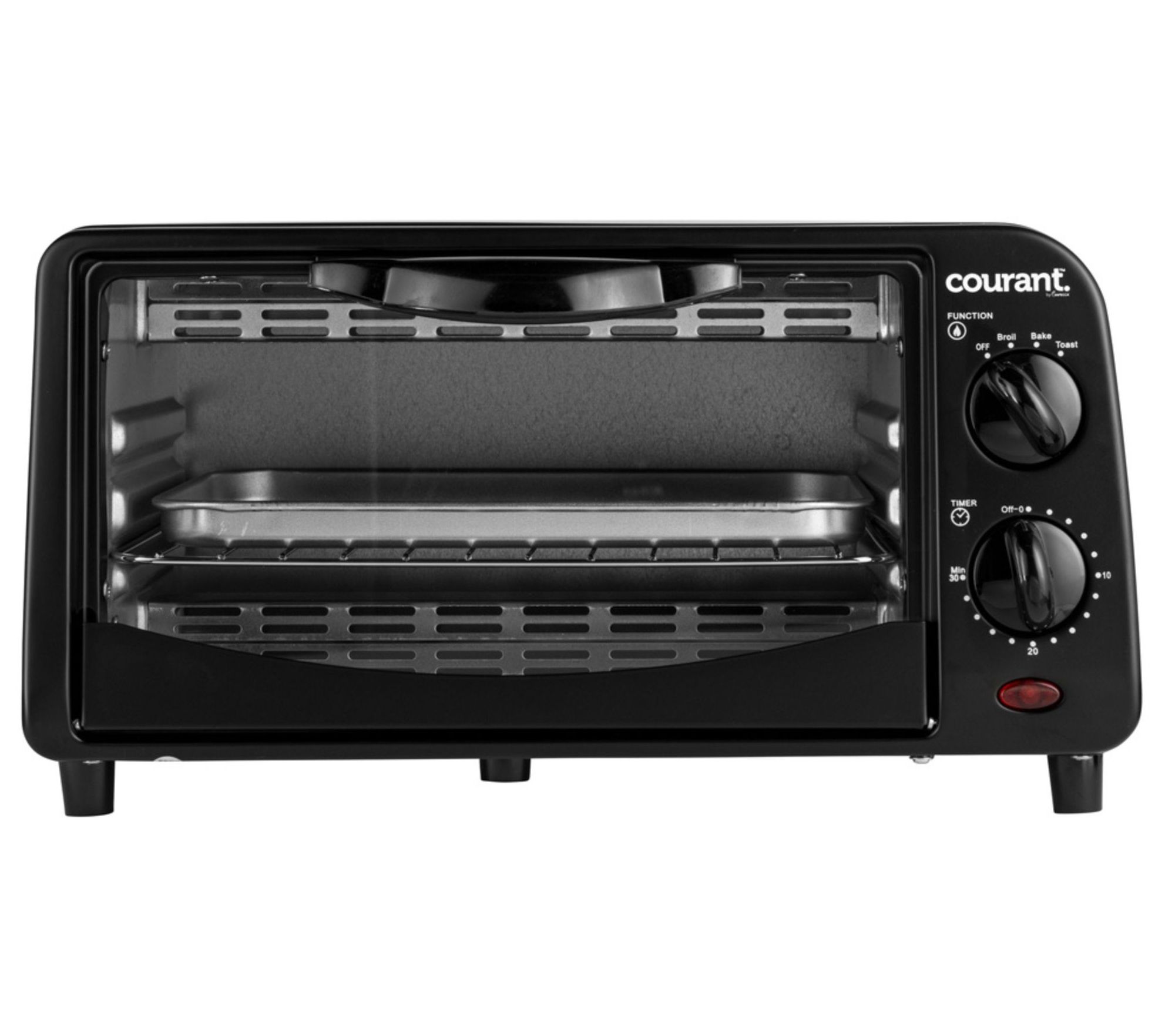 Courant 4-Slice Countertop Toaster Oven- Toast,Bake, & Broil