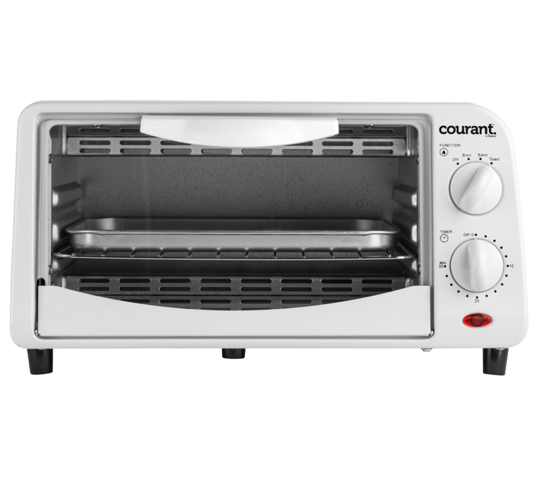 Courant 4-Slice Countertop Toaster Oven- Toast,Bake, & Broil