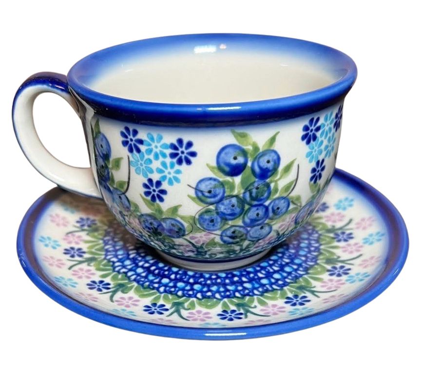 Lidia's Polish Pottery Teacup and Saucer Set