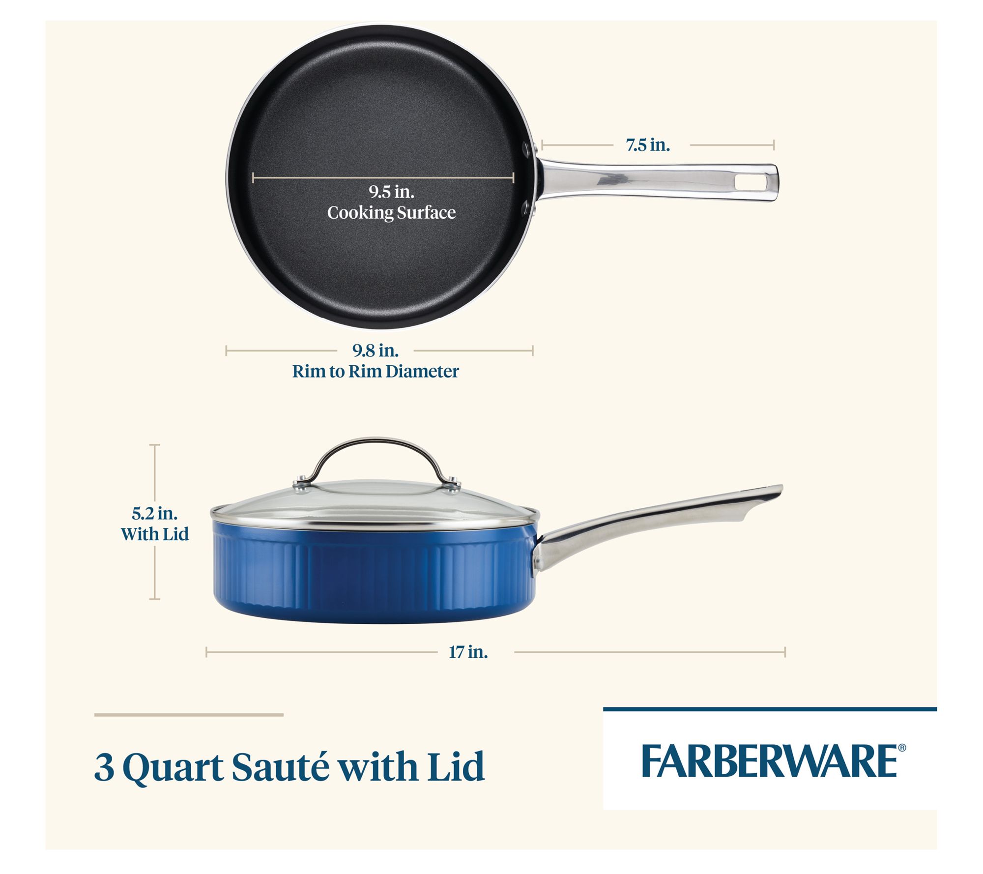 Farberware Eco Advantage Ceramic Nonstick Deep Frying Pan With