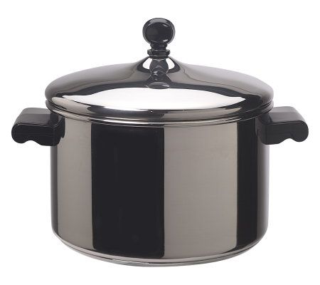 FARBERWARE 8 qt. Durable Stainless Steel Pasta Pot with Locking