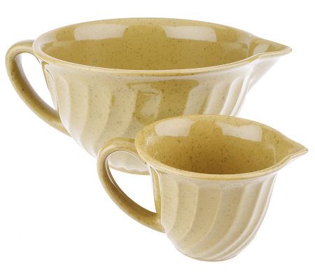 2pc (1 Cup & 2 Cup) Glass Prep Bowl Set With Measurement Lines