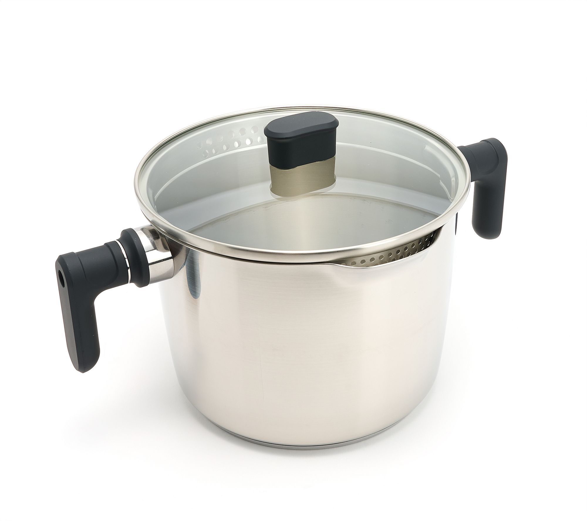 Kuhn Rikon 6-qt Straining Stockpot with Twist Handle
