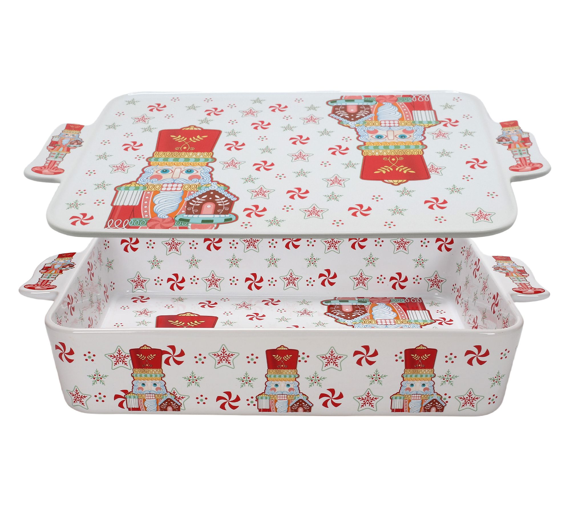 "As Is" Temp-tations Seasonal 13x9 Baker with Lid- it and Handles