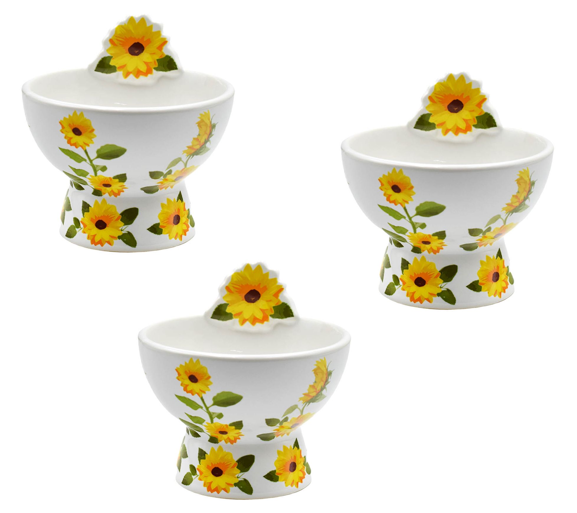 "As Is" Temp-tations Seasonal Set of (3) 8-oz Footed Ramekins