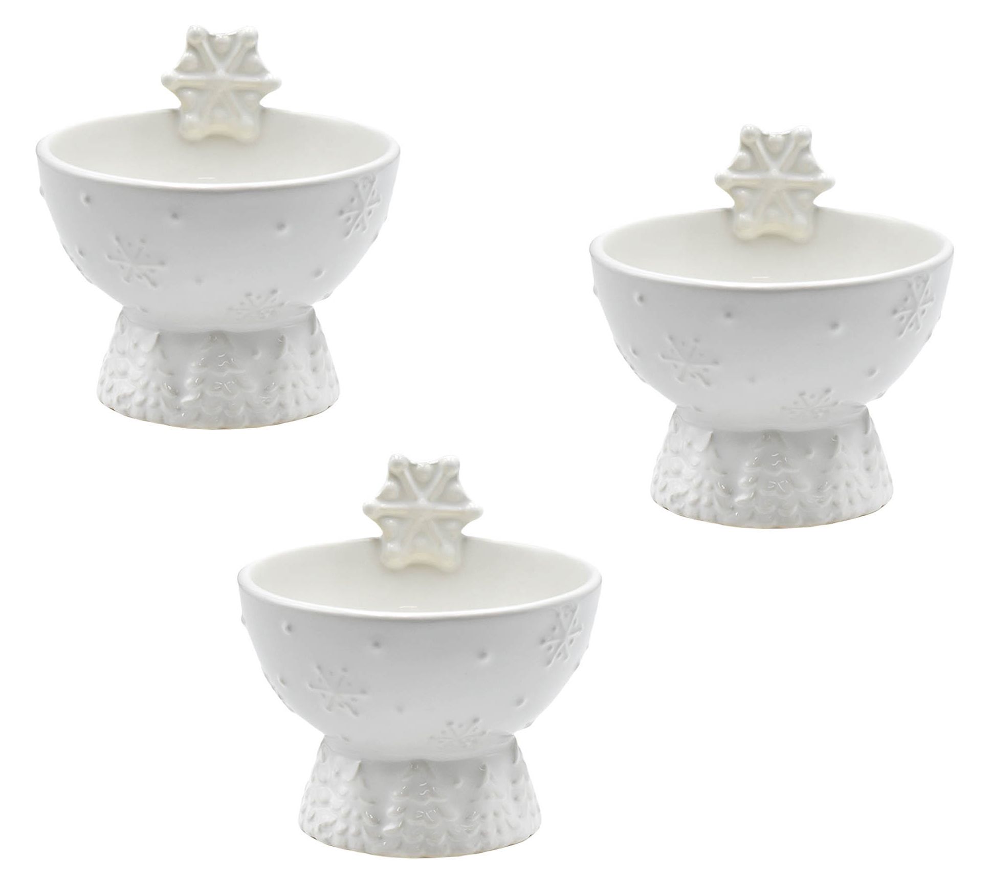 "As Is" Temp-tations Seasonal Set of (3) 8-oz Footed Ramekins