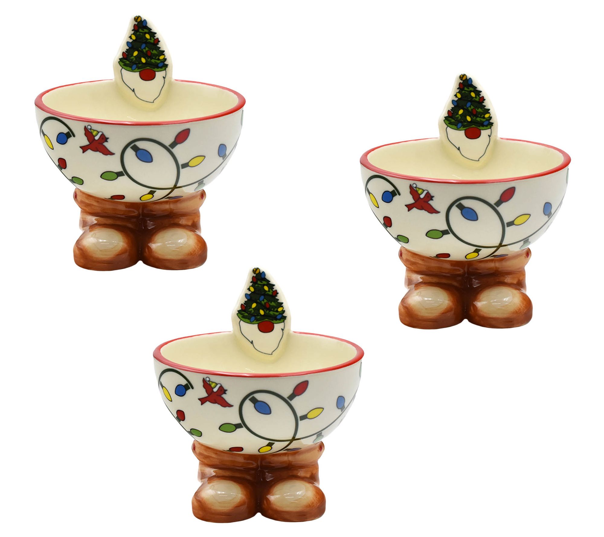 "As Is" Temp-tations Seasonal Set of (3) 8-oz Footed Ramekins