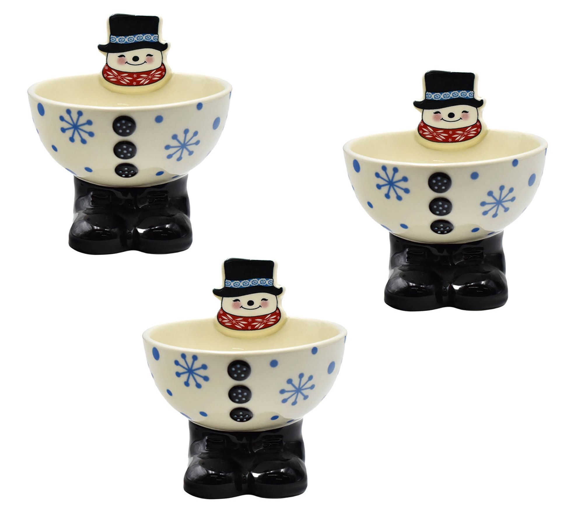 "As Is" Temp-tations Seasonal Set of (3) 8-oz Footed Ramekins