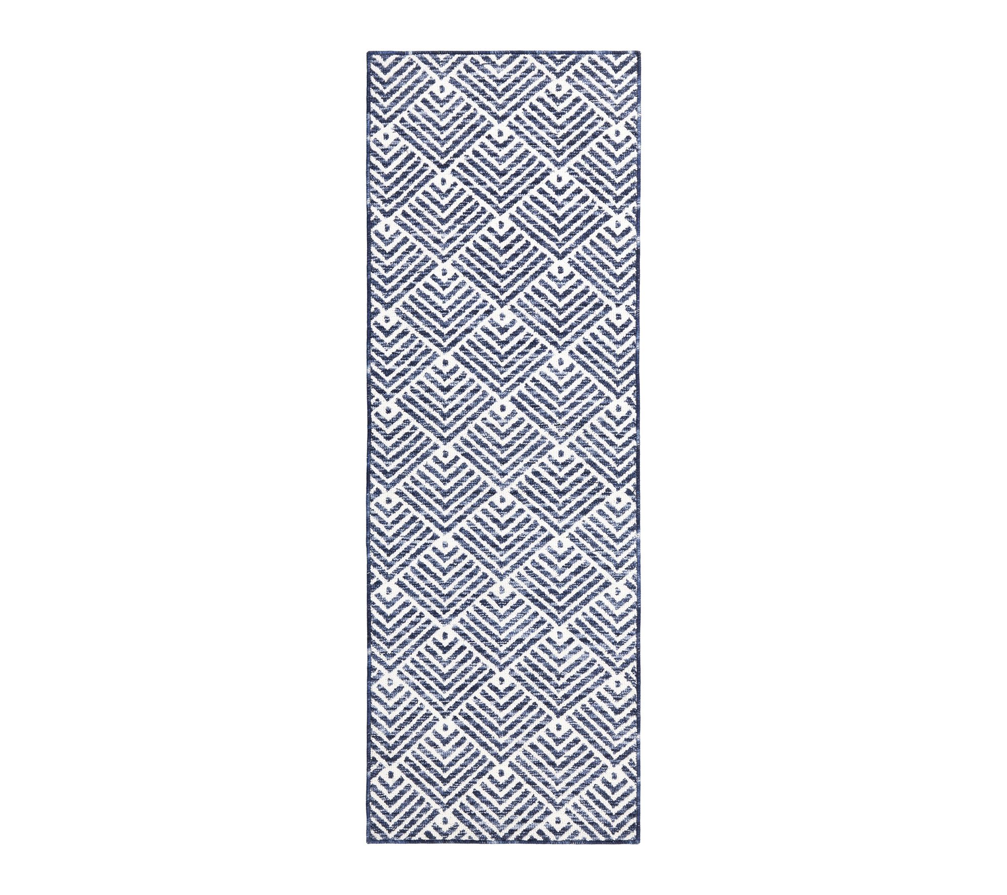 TCLI Walker Modern Stripe Washable 24"x72" Kitchen Mat