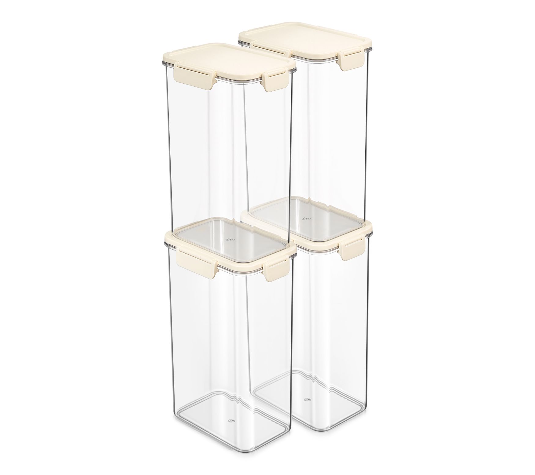 Sorbus Airtight Plastic Food Container, Tall Rectangle -4 Pack
