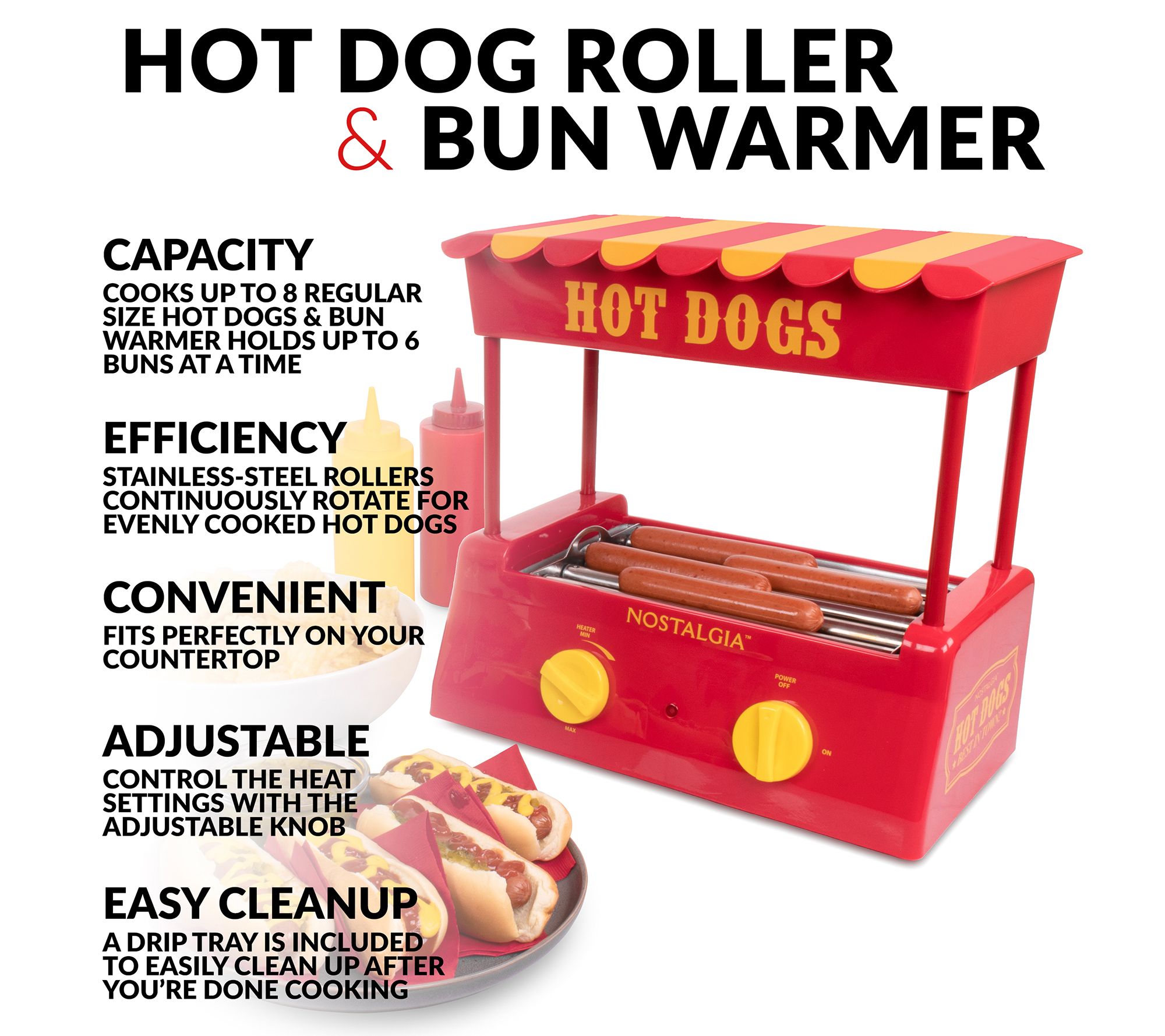Oscar Mayer Hot Dog Roller & Bun Warmer, Yellow