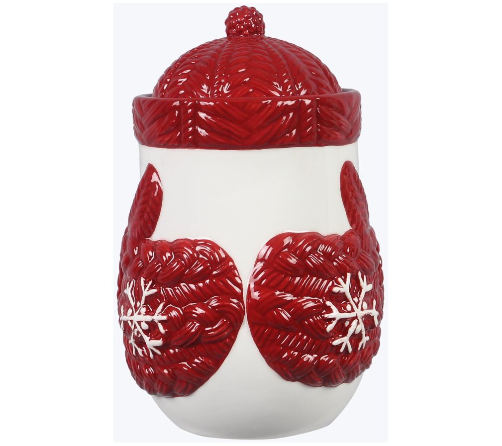 Young's Inc. Ceramic Snowman Mitt Treat Jar