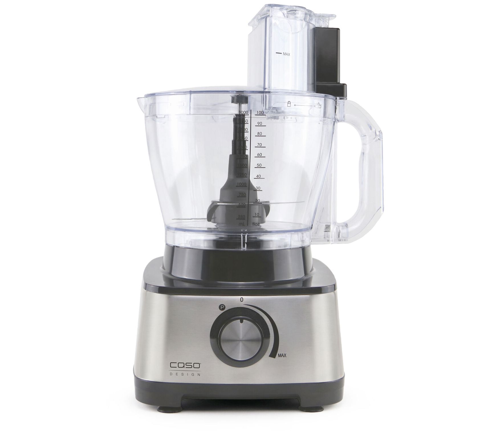 NutriChef 12 Cup Multi Function Food Processor w/ 6 Attachment Blades, Gray