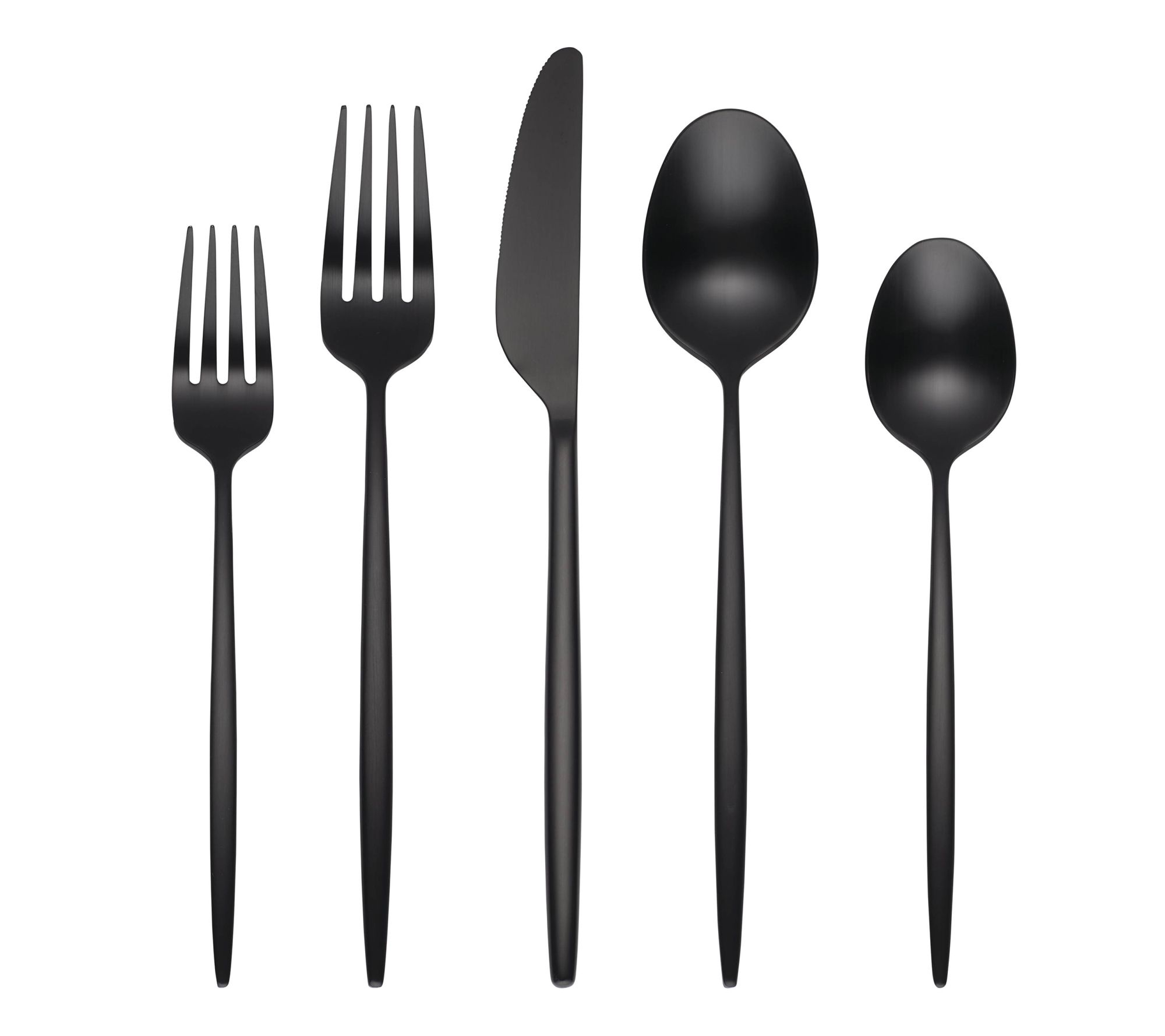 Cambridge Gaze Black Satin 20-Piece Flatware Se t