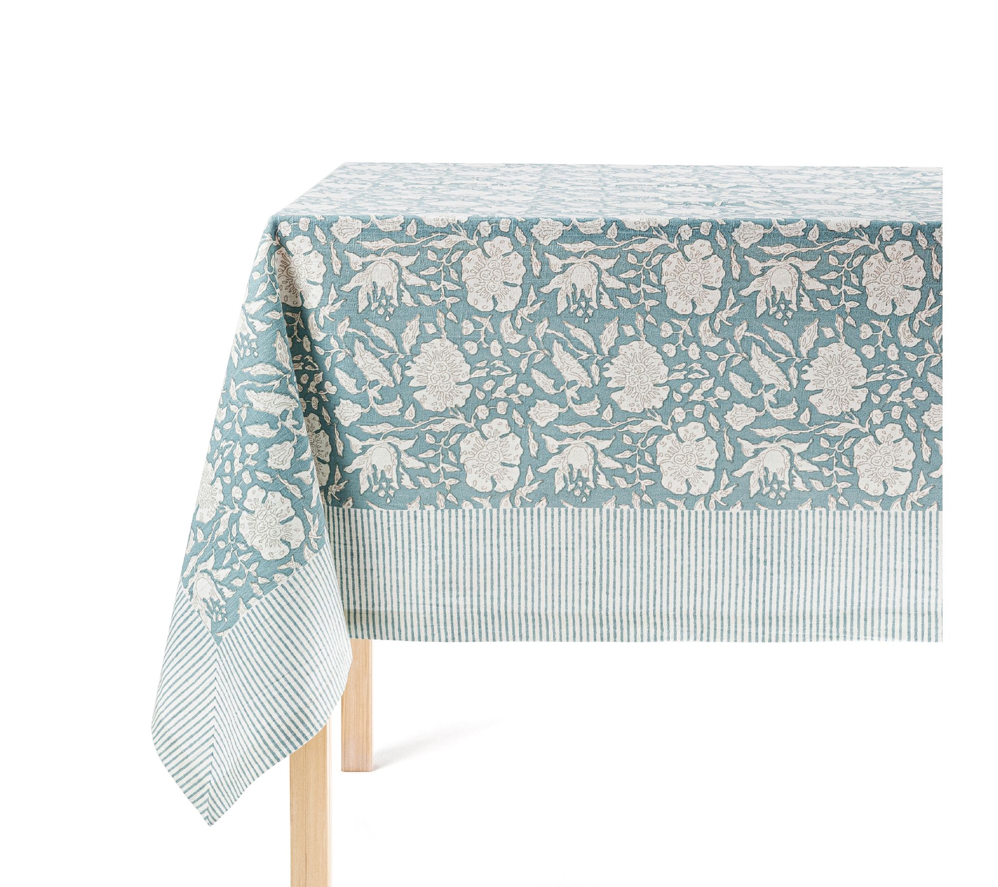 over&back Hand-Screened Tablecloth - 100% Cotton