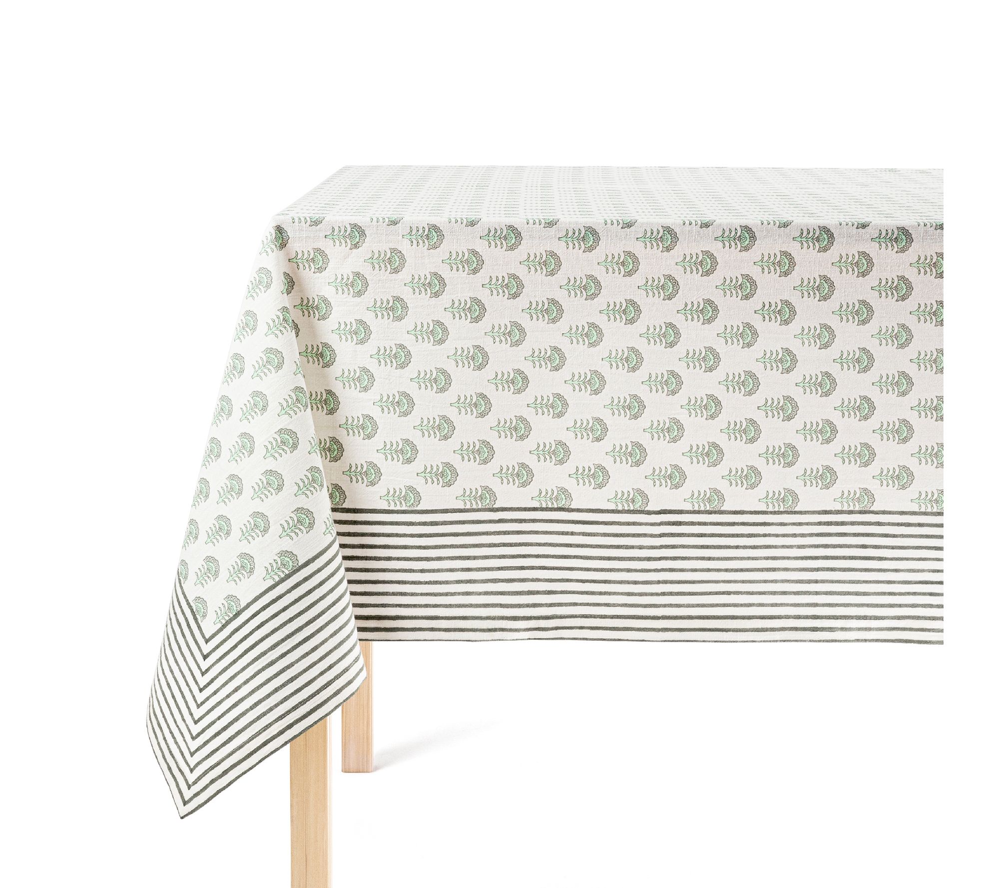 over&back Hand-Screened Tablecloth - 100% Cotton