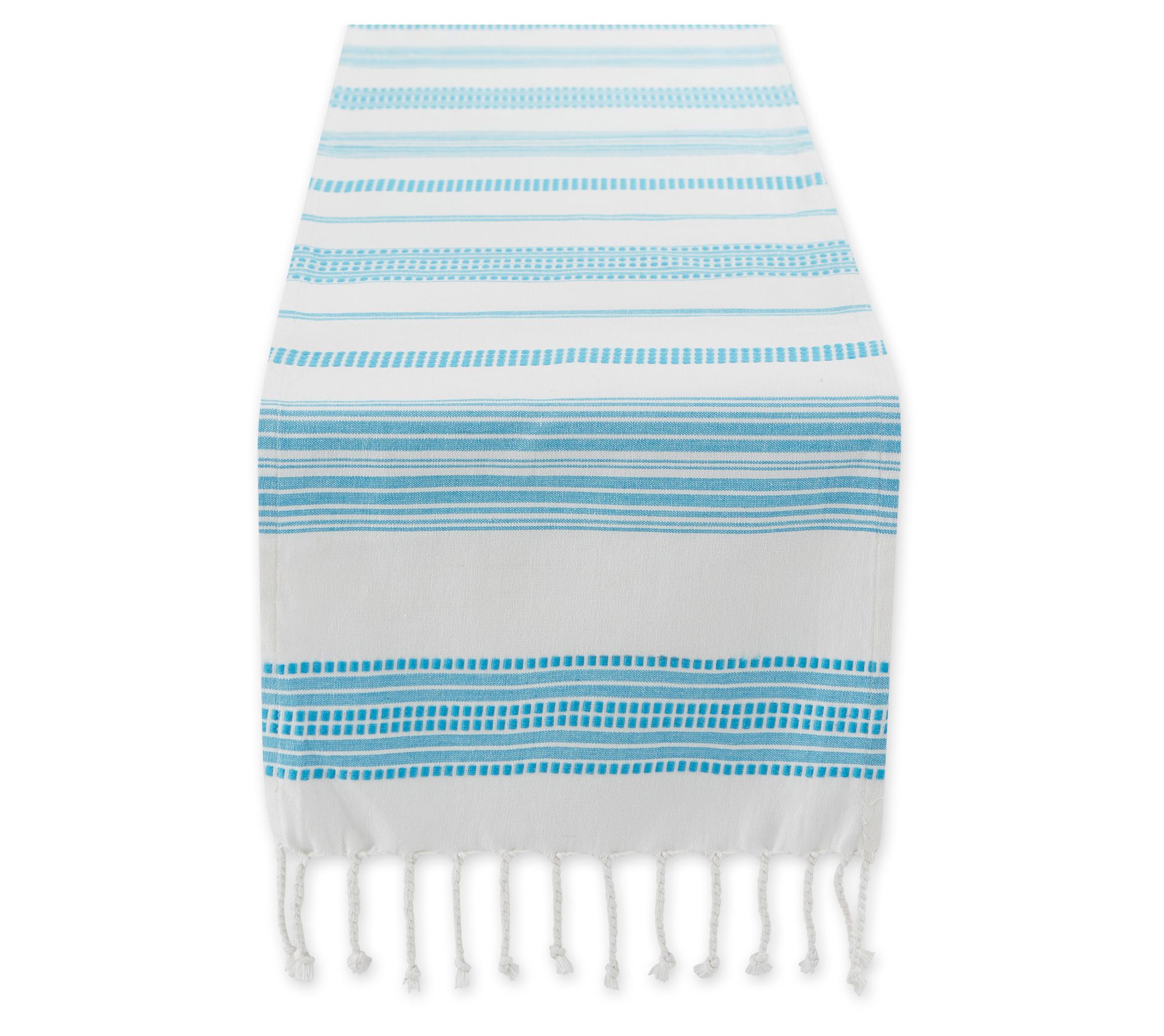 Design Imports Surfrider Stripe Fouta Table Runner