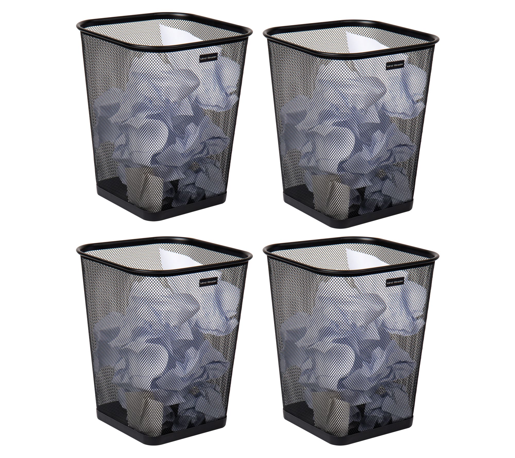 Mind Reader 4pk Mesh Trash Can & Waste Paper Basket