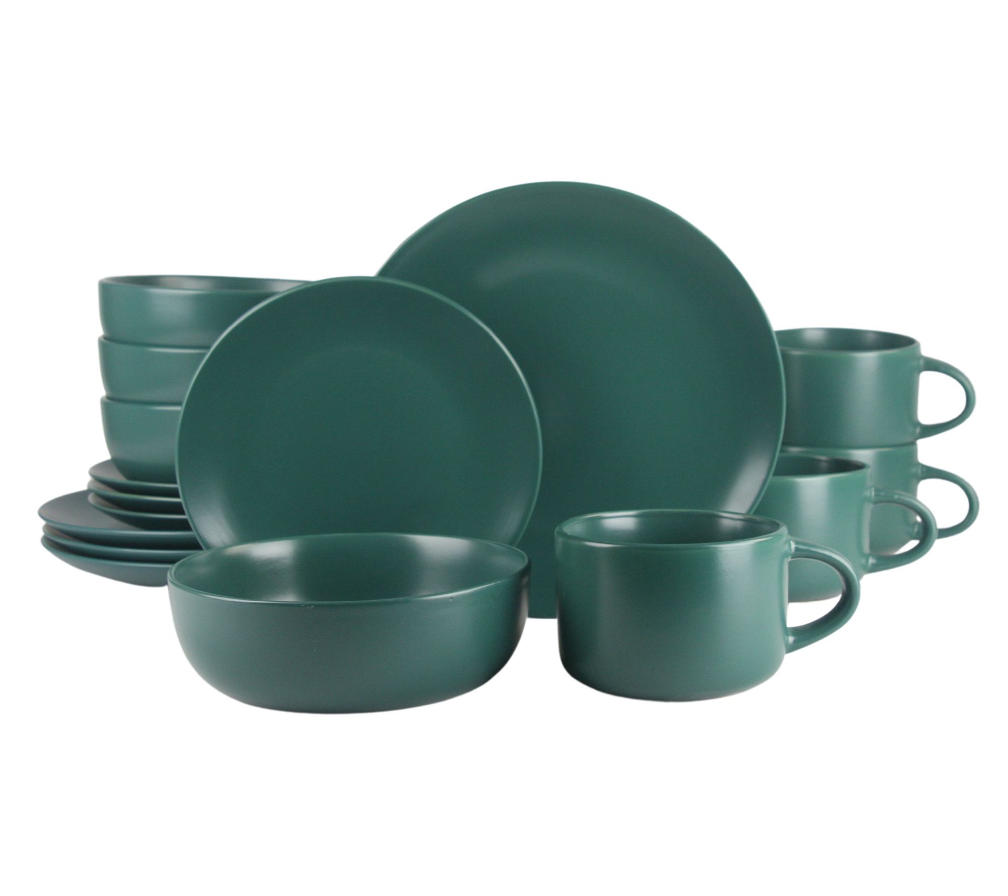 10 Strawberry Street 16 pc Wazee Matte Dinnerwae Set