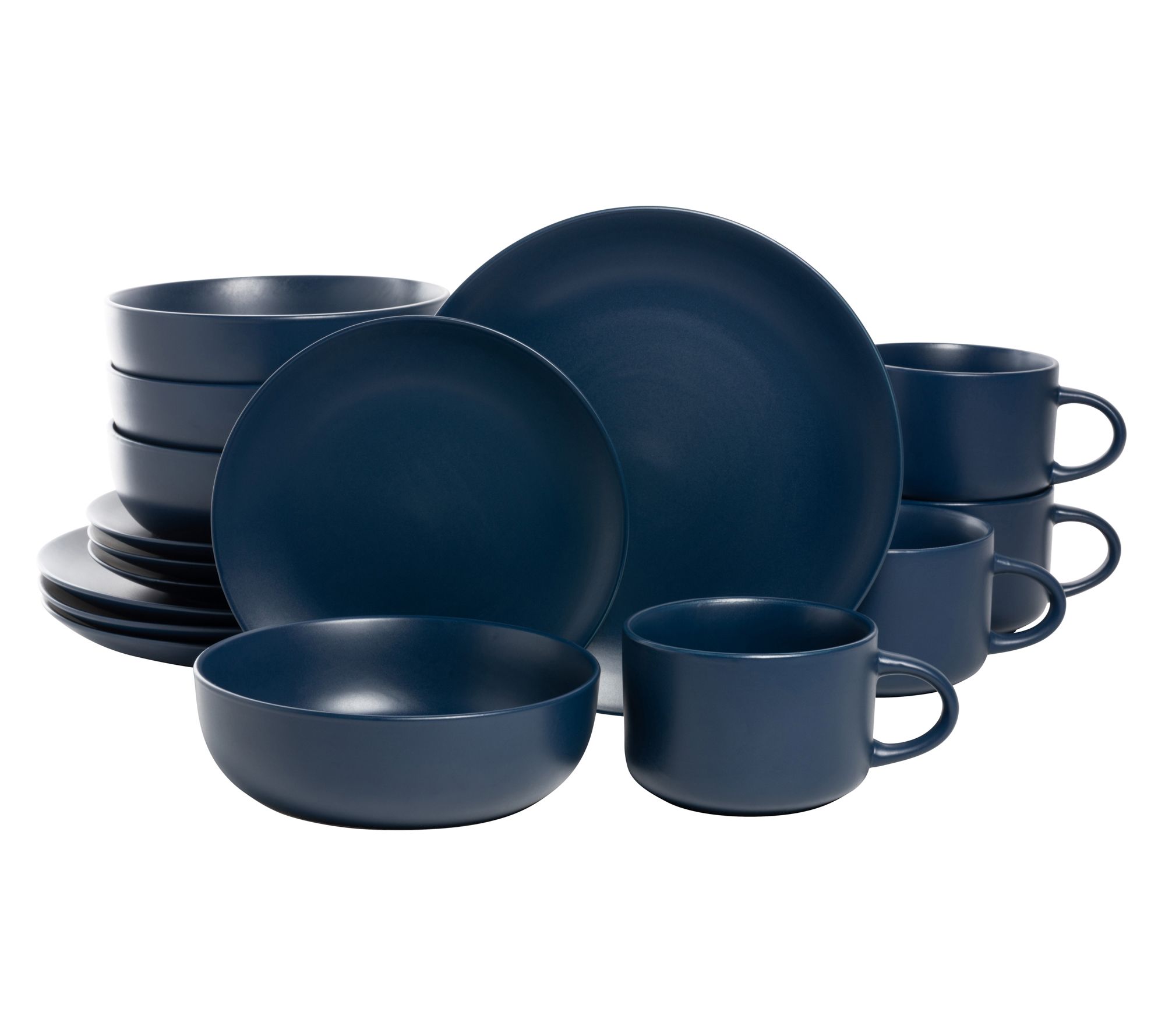 10 Strawberry Street 16 pc Wazee Matte Dinnerwae Set