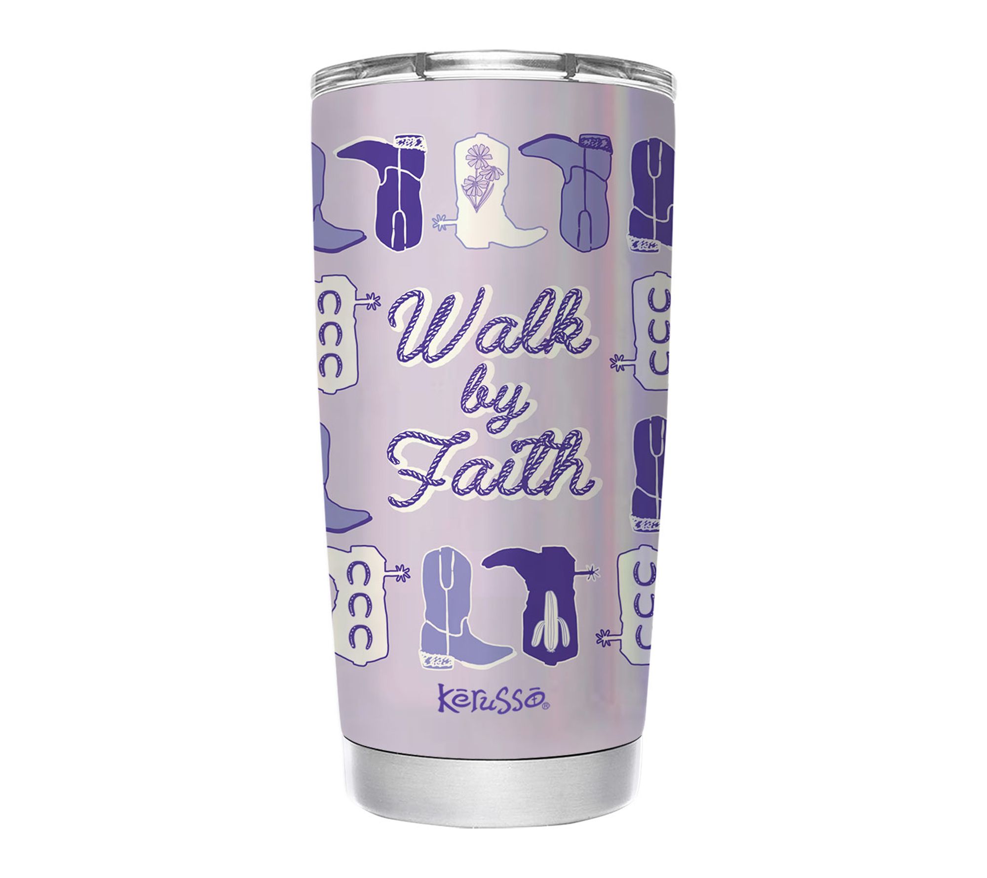 Kerusso 20 oz Stainless Steel Tumbler Walk By Faith