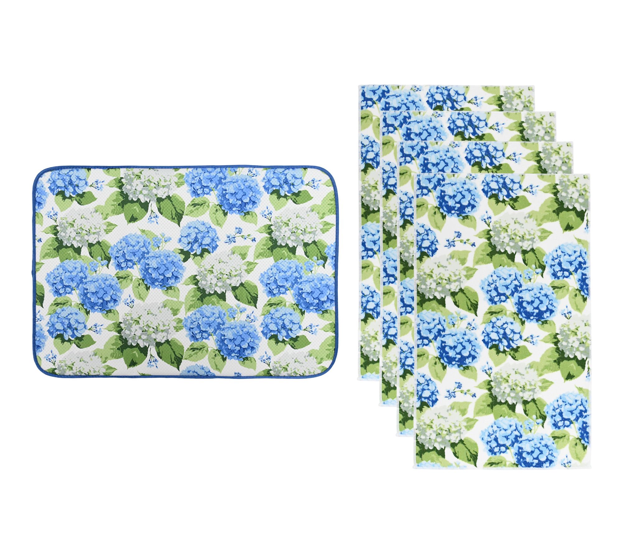 "As Is" Temp-tations XL Drying Mat and 4Pc Microfiber Towel Set