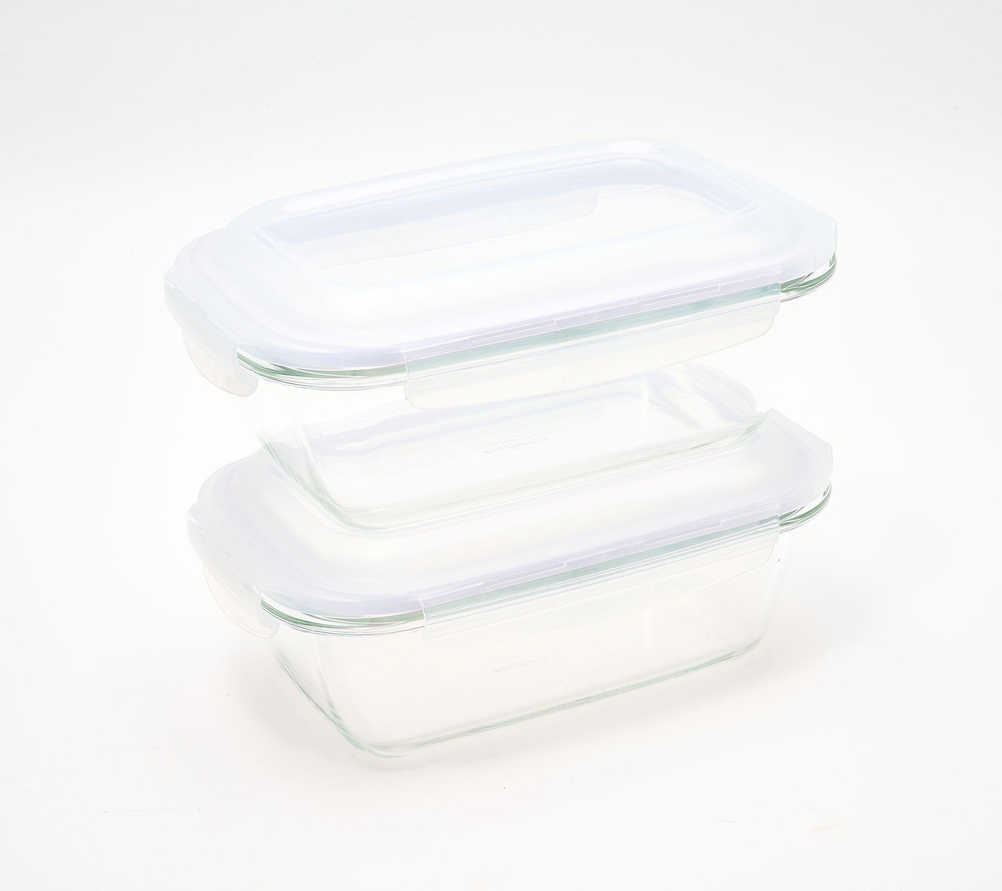 LocknLock Set of 2 Glass Loaves w/ Locking Lids
