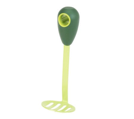 Kuhn Rikon 3-in-1 Avocado Knife with Non-Stick Coating, Green, 7.25  inch/18.42 cm