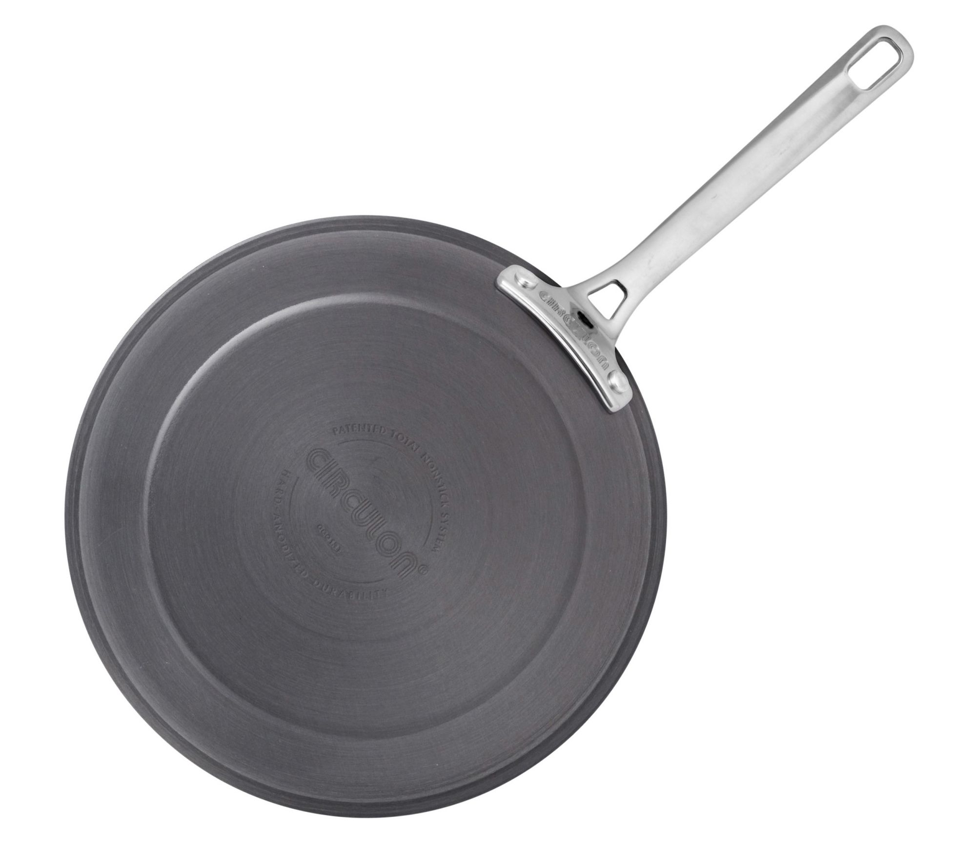 Circulon Radiance Hard-Anodized Nonstick Skillet with Helper Handle 14-inch Gray