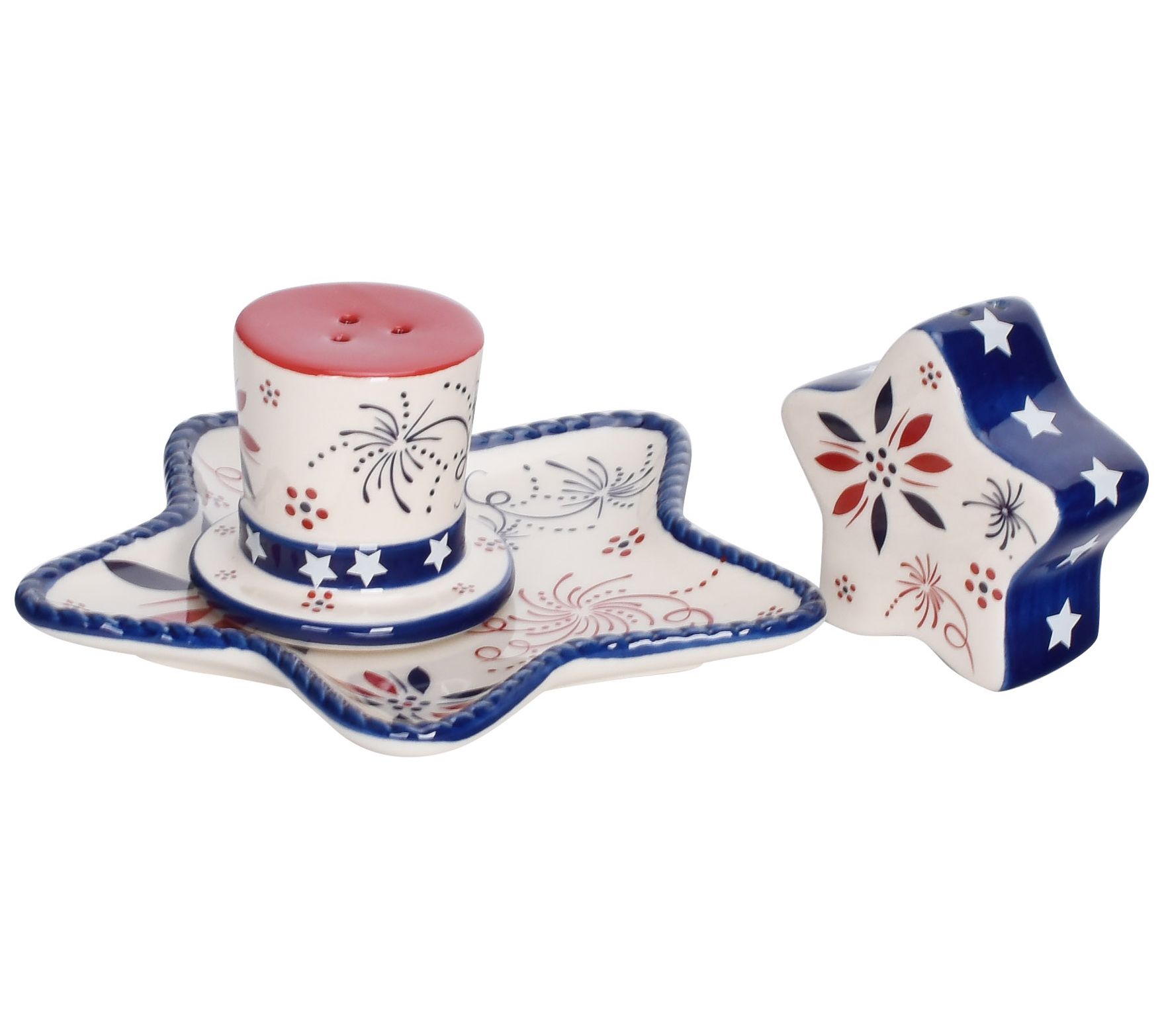 Temptations Patriotic Salt and Pepper Shaker Set