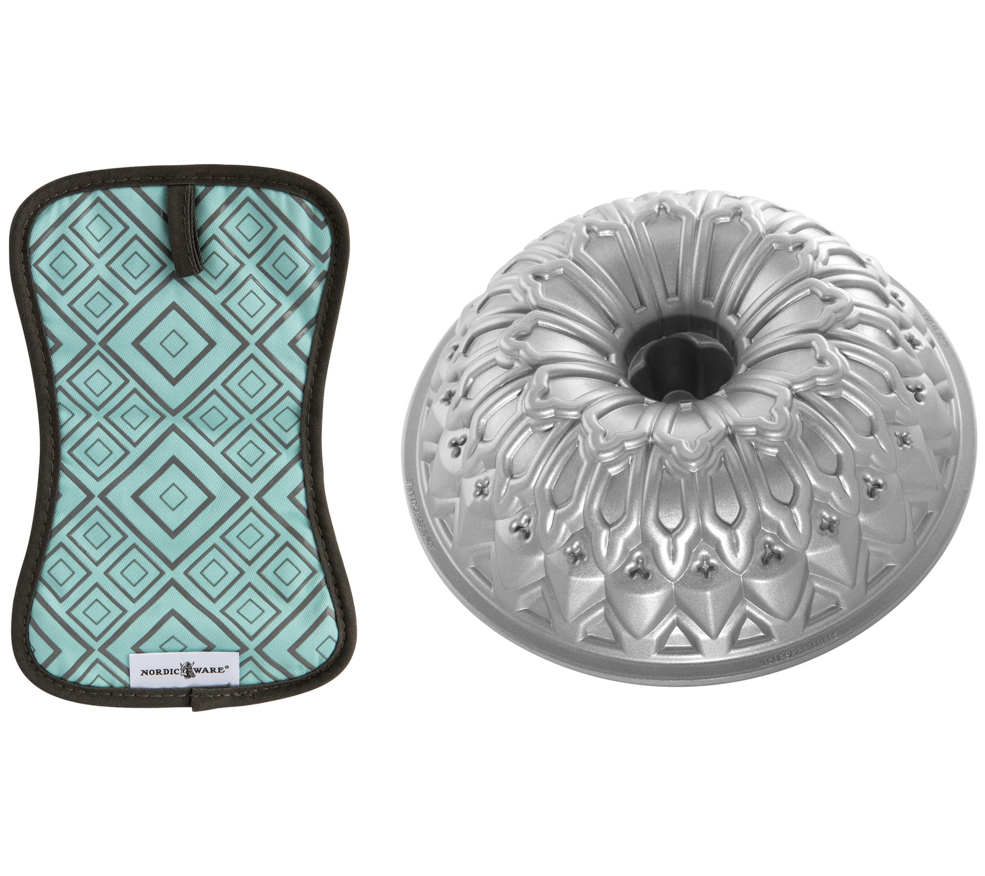 Nordic Ware Stained Glass Bundt Pan & Hot Pad Set