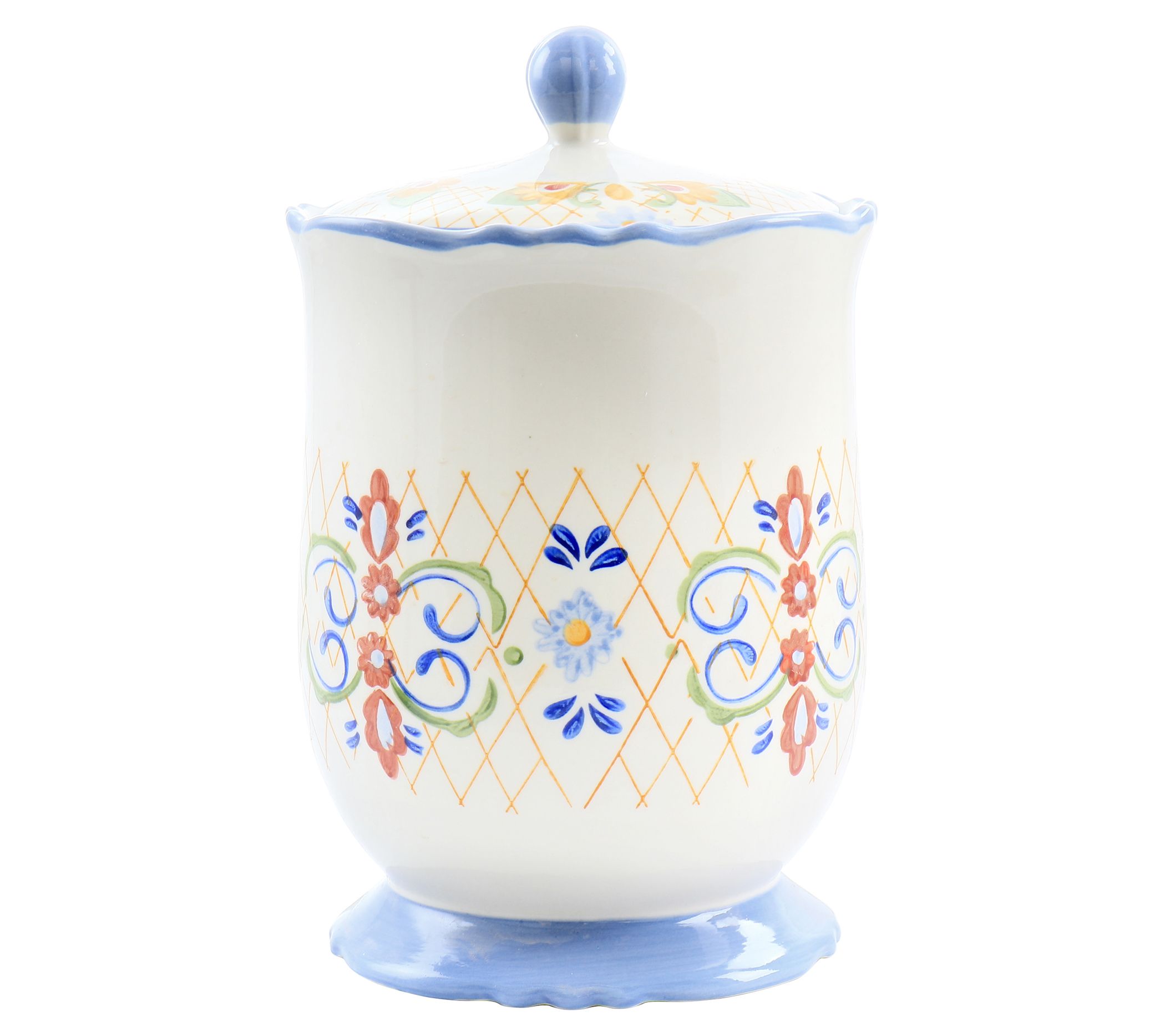 Laurie Gates Tierra 2.7-qt Hand Painted Caniste r with Lid