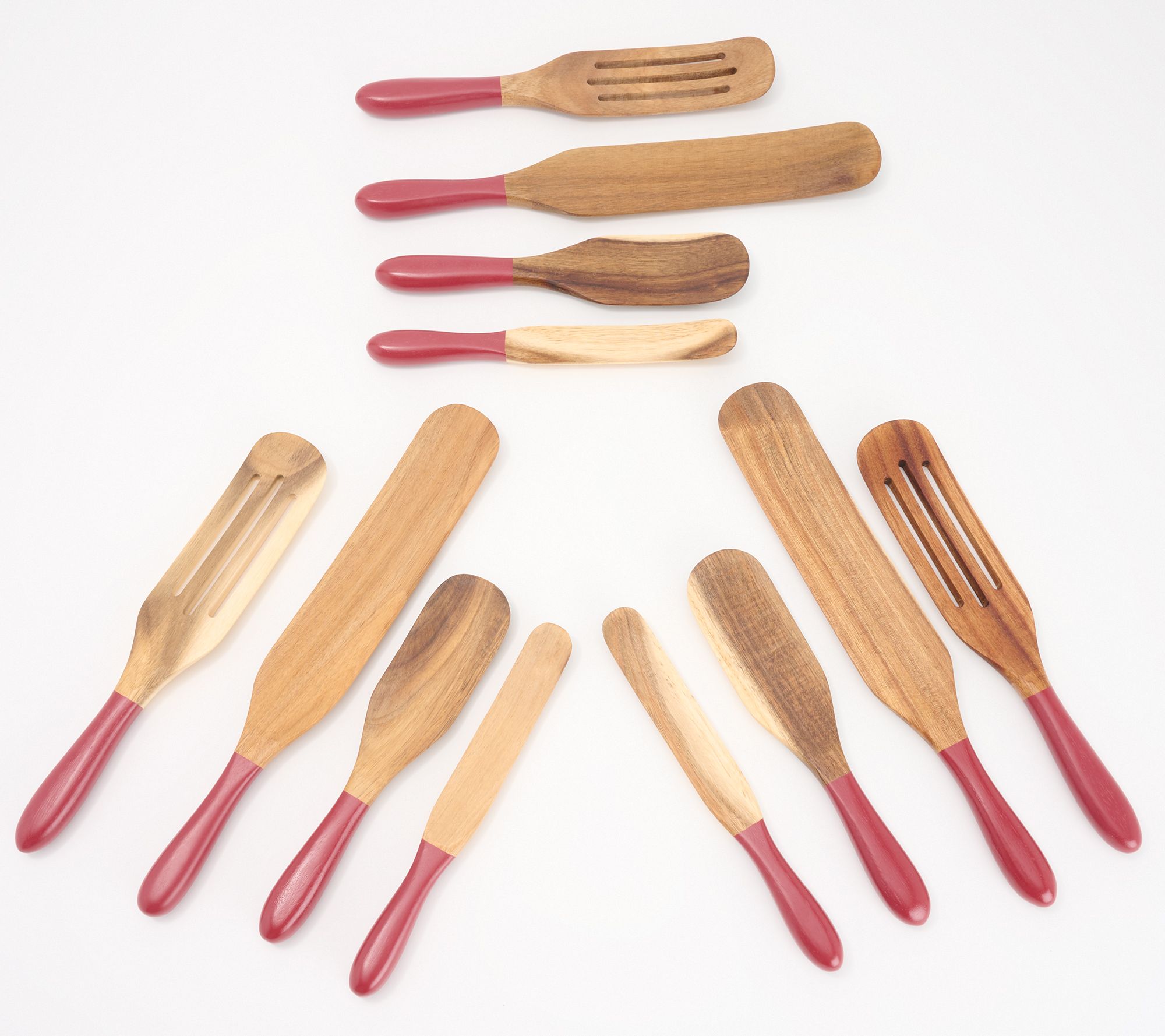 Mad Hungry Silicone 4-Piece Spurtle Kitchen Utensil Set Cooking Spoons  Stirring
