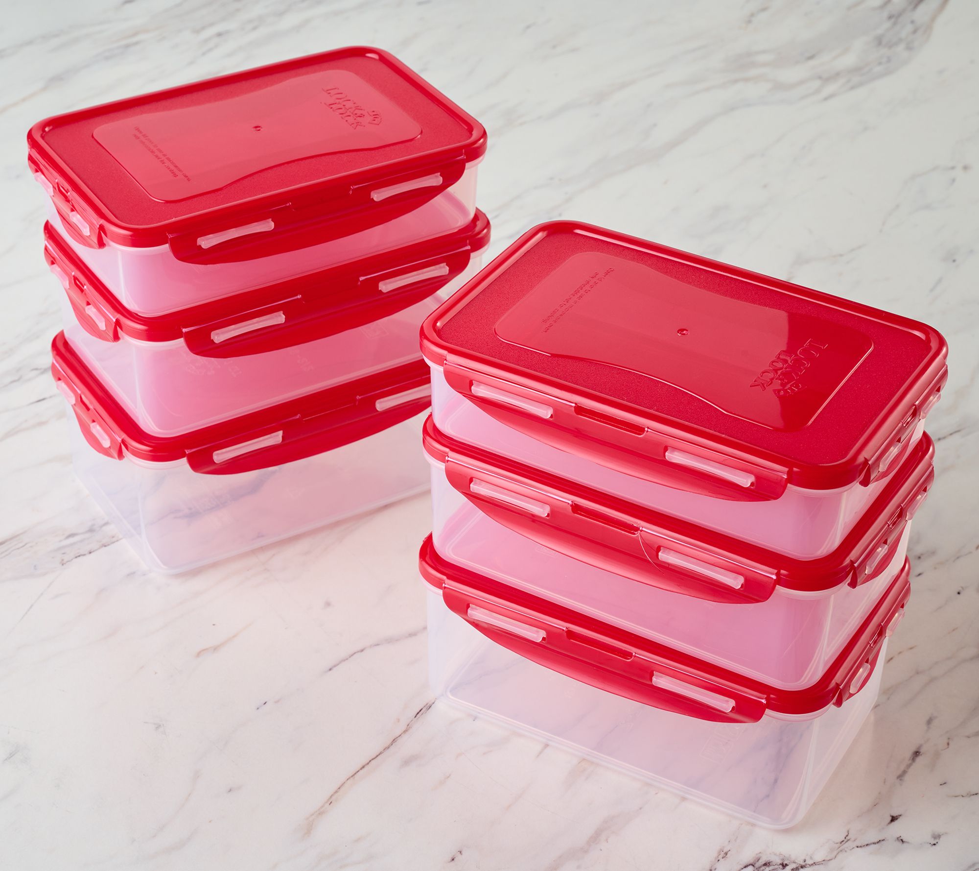 LocknLock 6-Piece Stackable Rectangle Storage