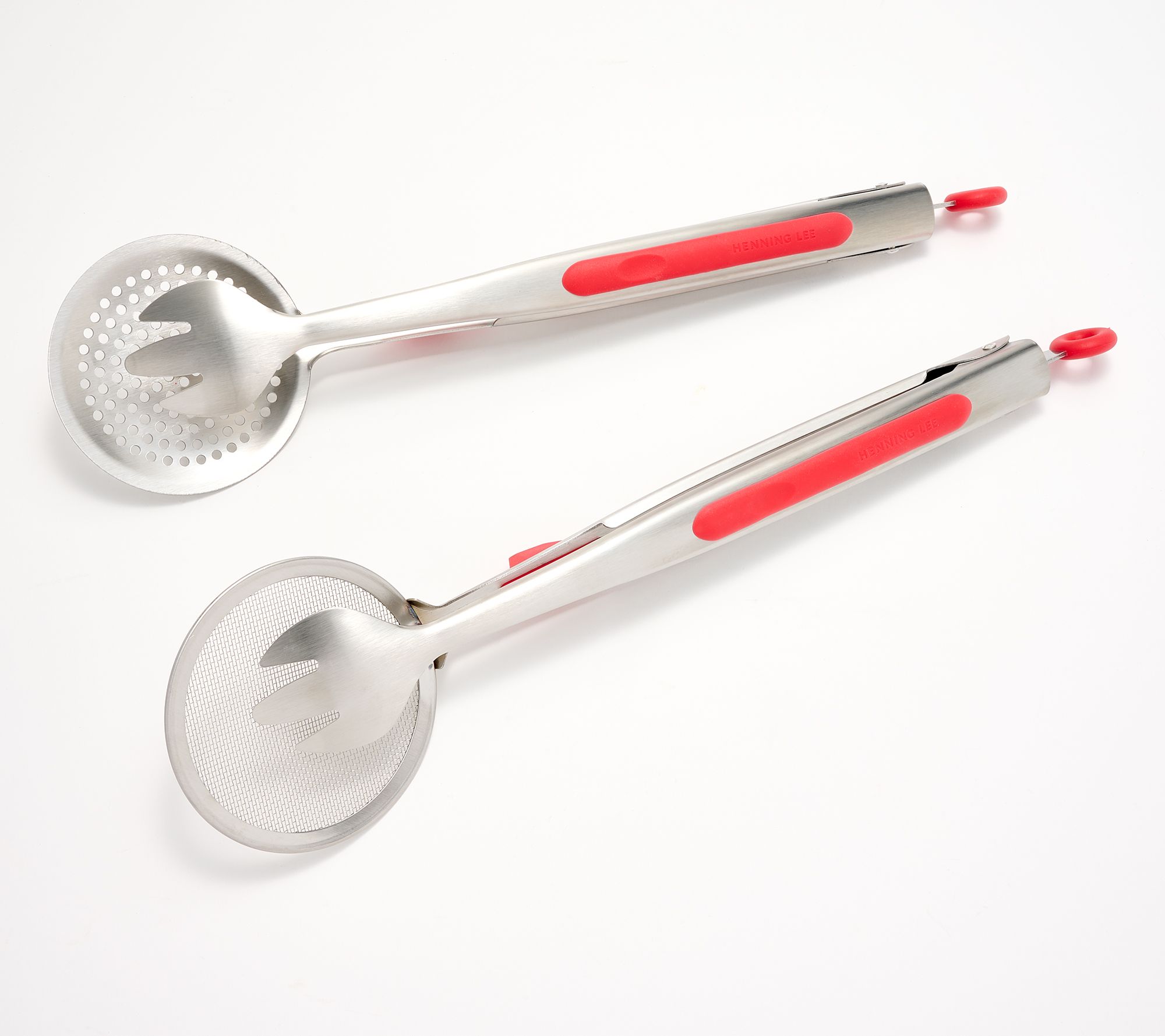Henning Lee Set of 2 Multi Use Strainer Tongs